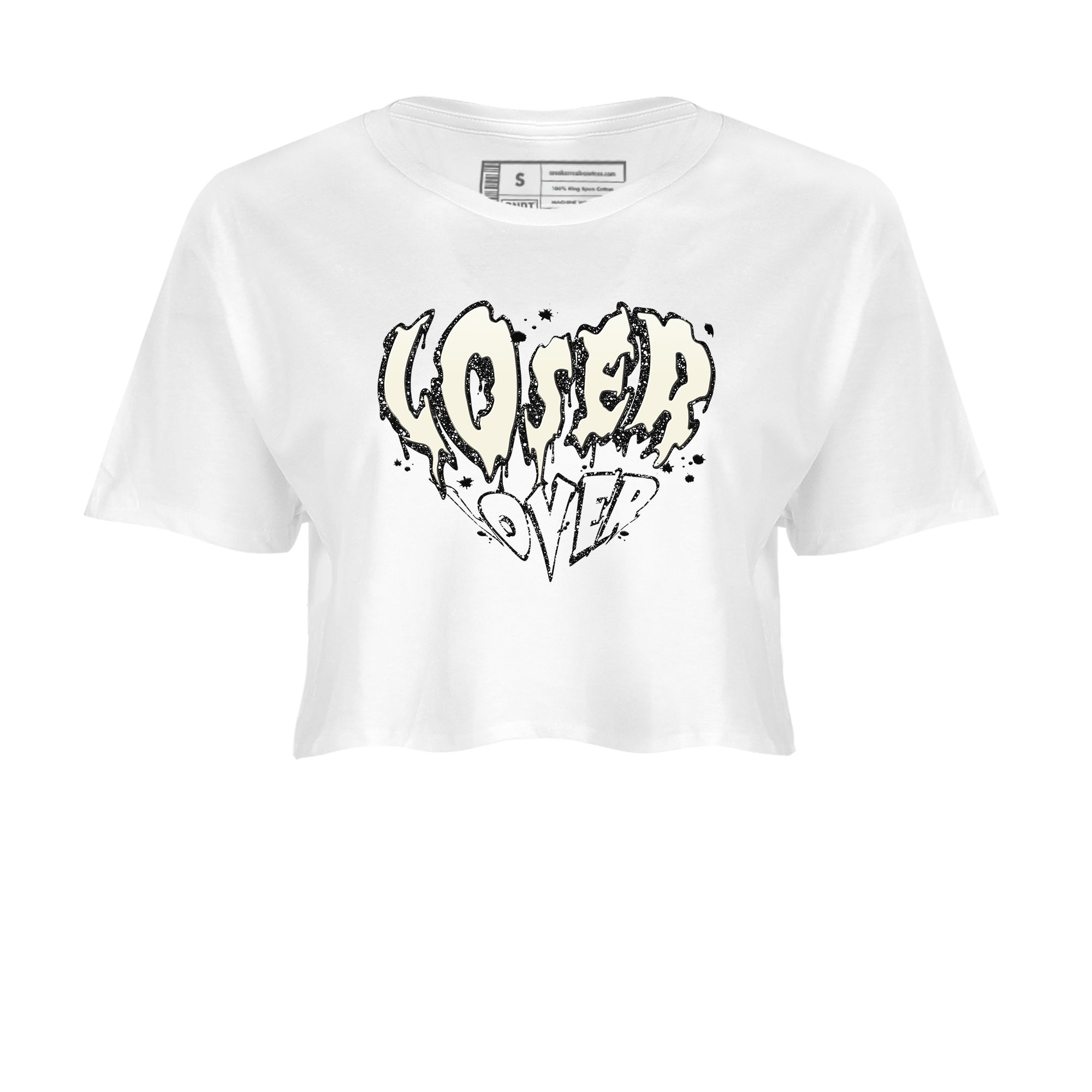 5s Sail shirt to match jordans Melting Loser Lover sneaker tees Air Jordan 5 Sail Drip Gear Zone White 2 crop length shirt