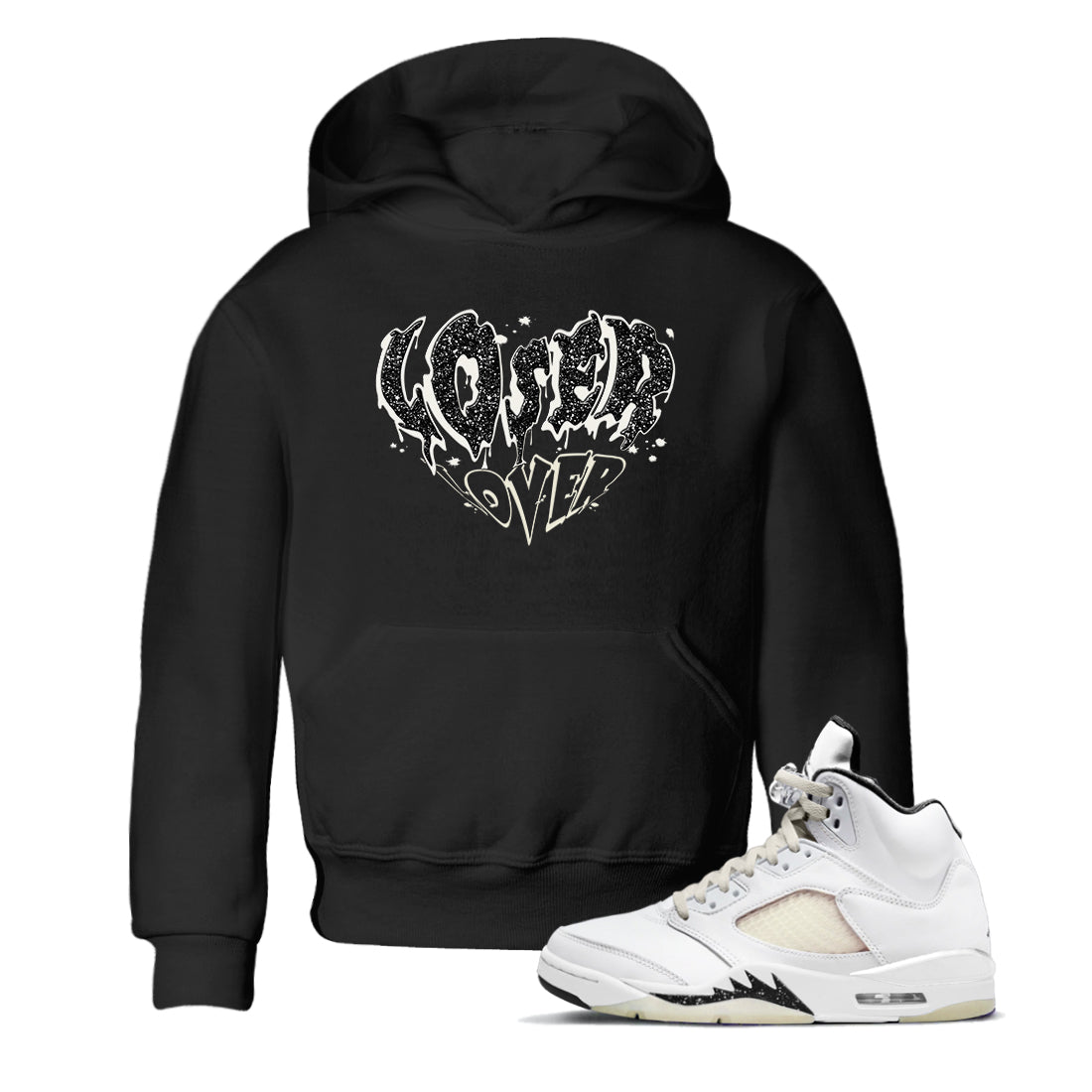 5s Sail shirt to match jordans Melting Loser Lover sneaker tees Air Jordan 5 Sail Drip Gear Zone baby toddler Black 1 cotton Shirt