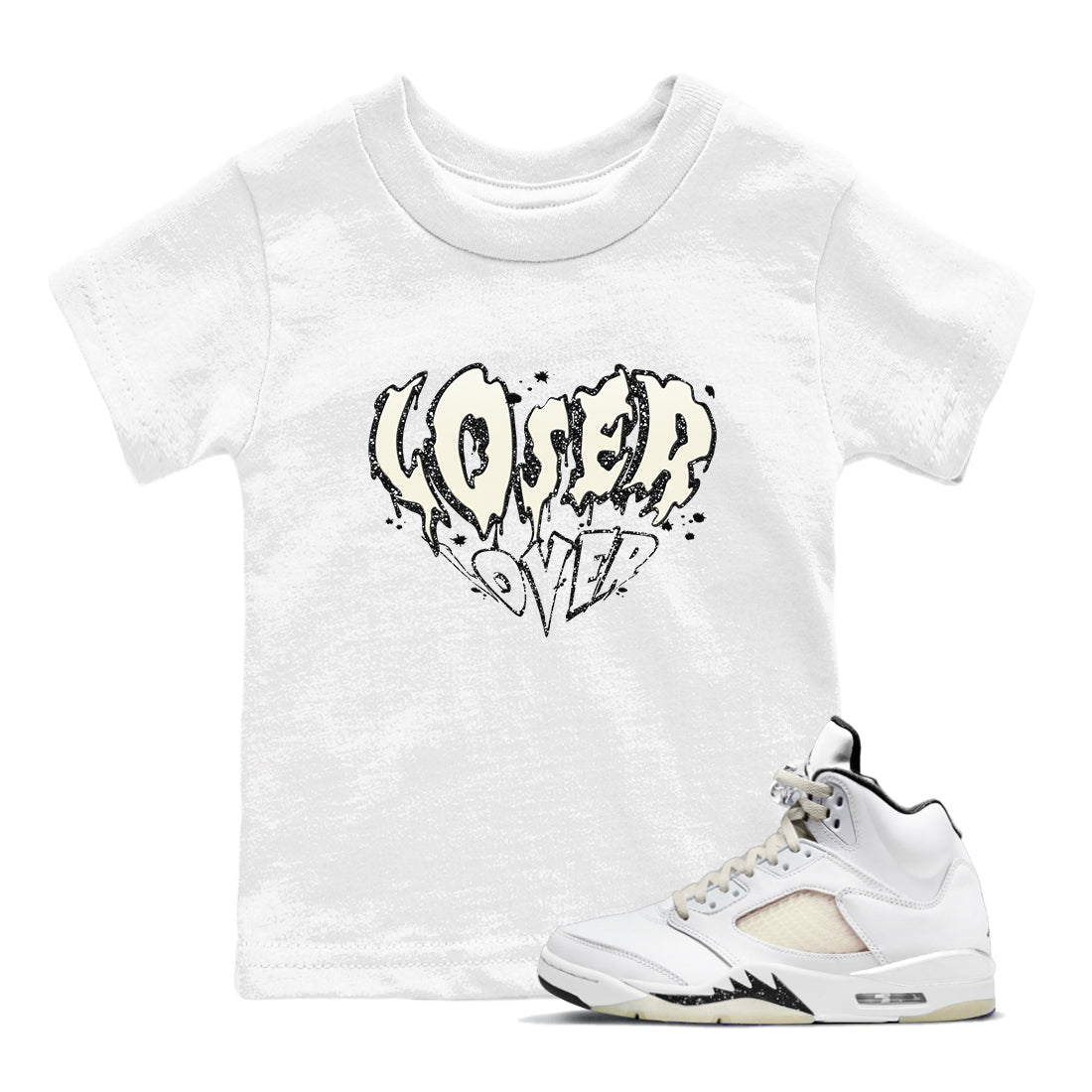 5s Sail shirt to match jordans Melting Loser Lover sneaker tees Air Jordan 5 Sail Drip Gear Zone baby toddler White 1 cotton Shirt