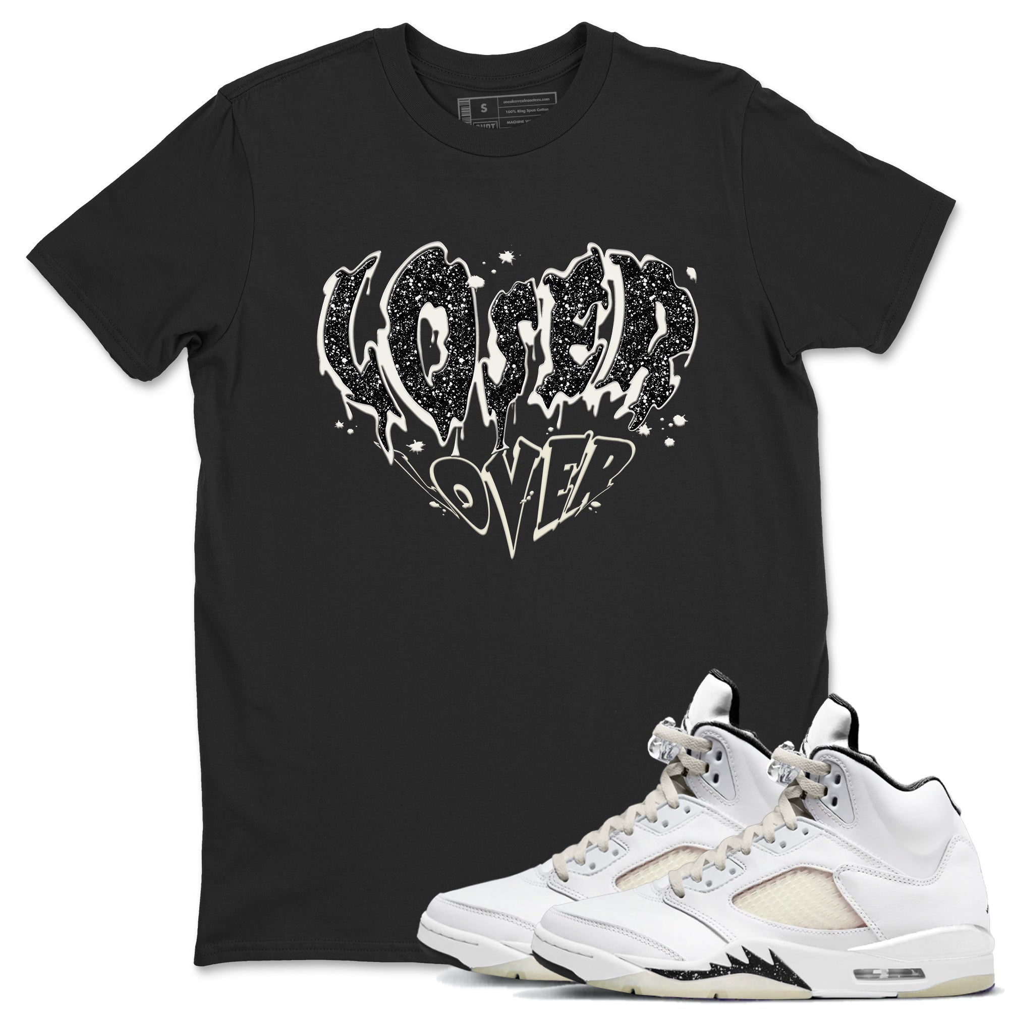 5s Sail shirt to match jordans Melting Loser Lover sneaker tees Air Jordan 5 Sail Drip Gear Zone unisex cotton Black 1 crew neck shirt