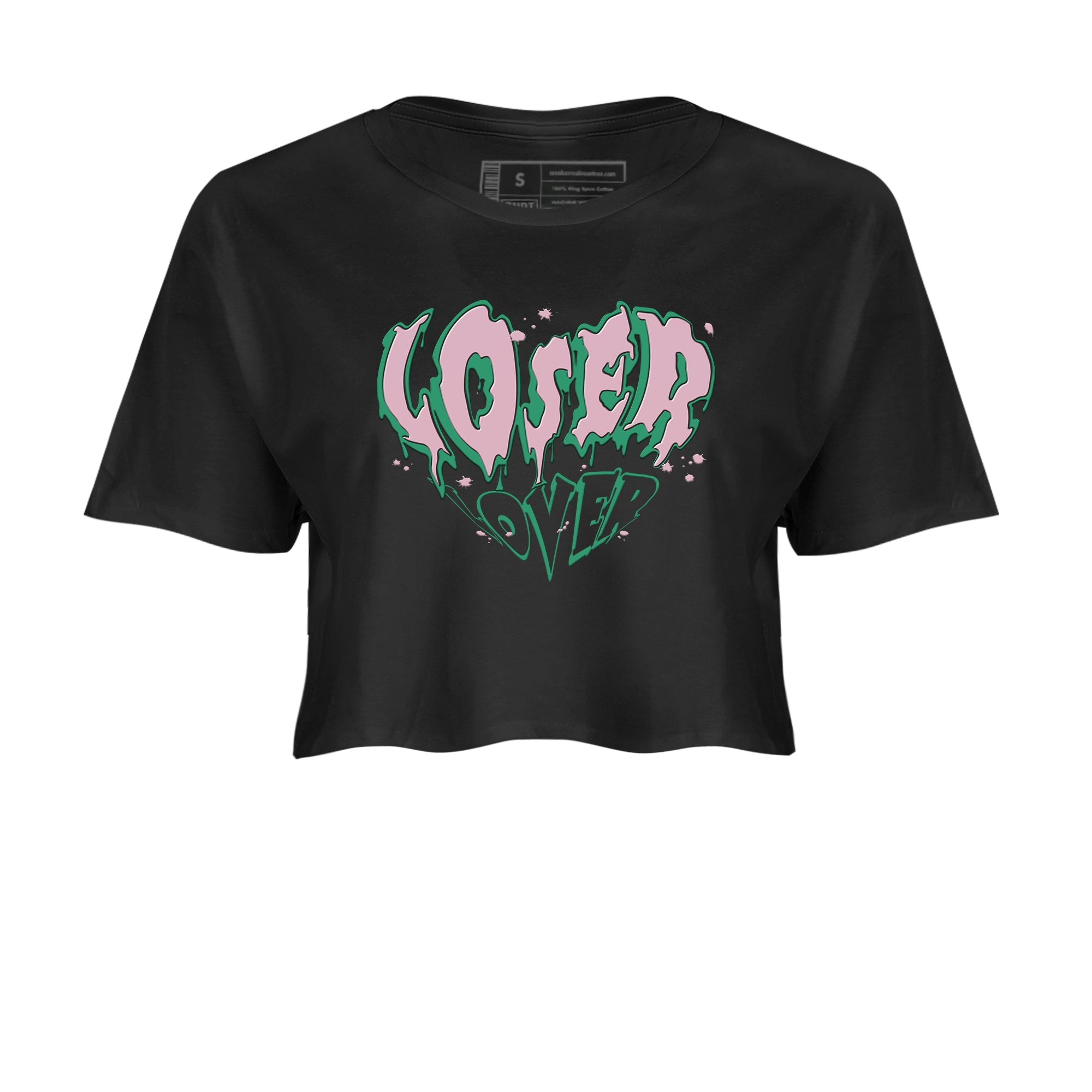 Dunk Low Medium Soft Pink Malachite shirt to match jordans Melting Loser Lover sneaker tees Dunk Medium Soft Pink Malachite Drip Gear Zone Black 2 crop length shirt