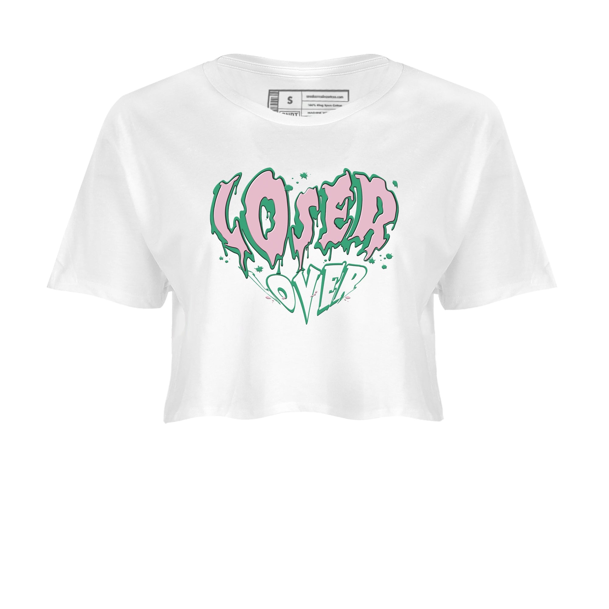 Dunk Low Medium Soft Pink Malachite shirt to match jordans Melting Loser Lover sneaker tees Dunk Medium Soft Pink Malachite Drip Gear Zone White 2 crop length shirt