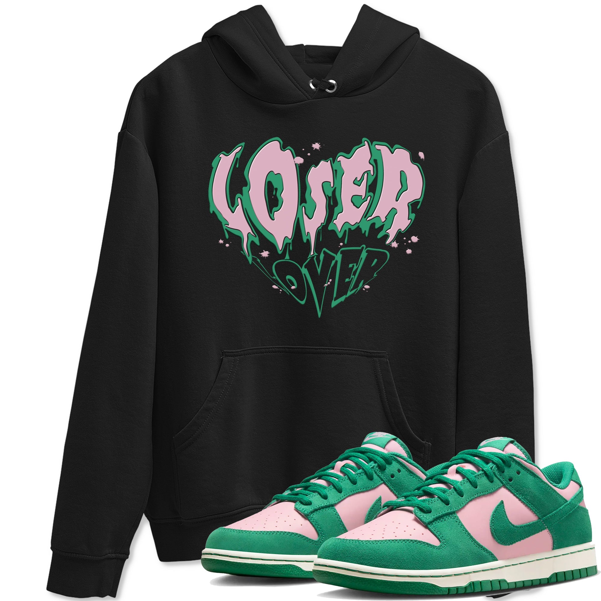 Dunk Low Medium Soft Pink Malachite shirt to match jordans Melting Loser Lover sneaker tees Dunk Retro SE Medium Soft Pink Malachite Drip Gear Zone unisex cotton Black 1 crew neck shirt