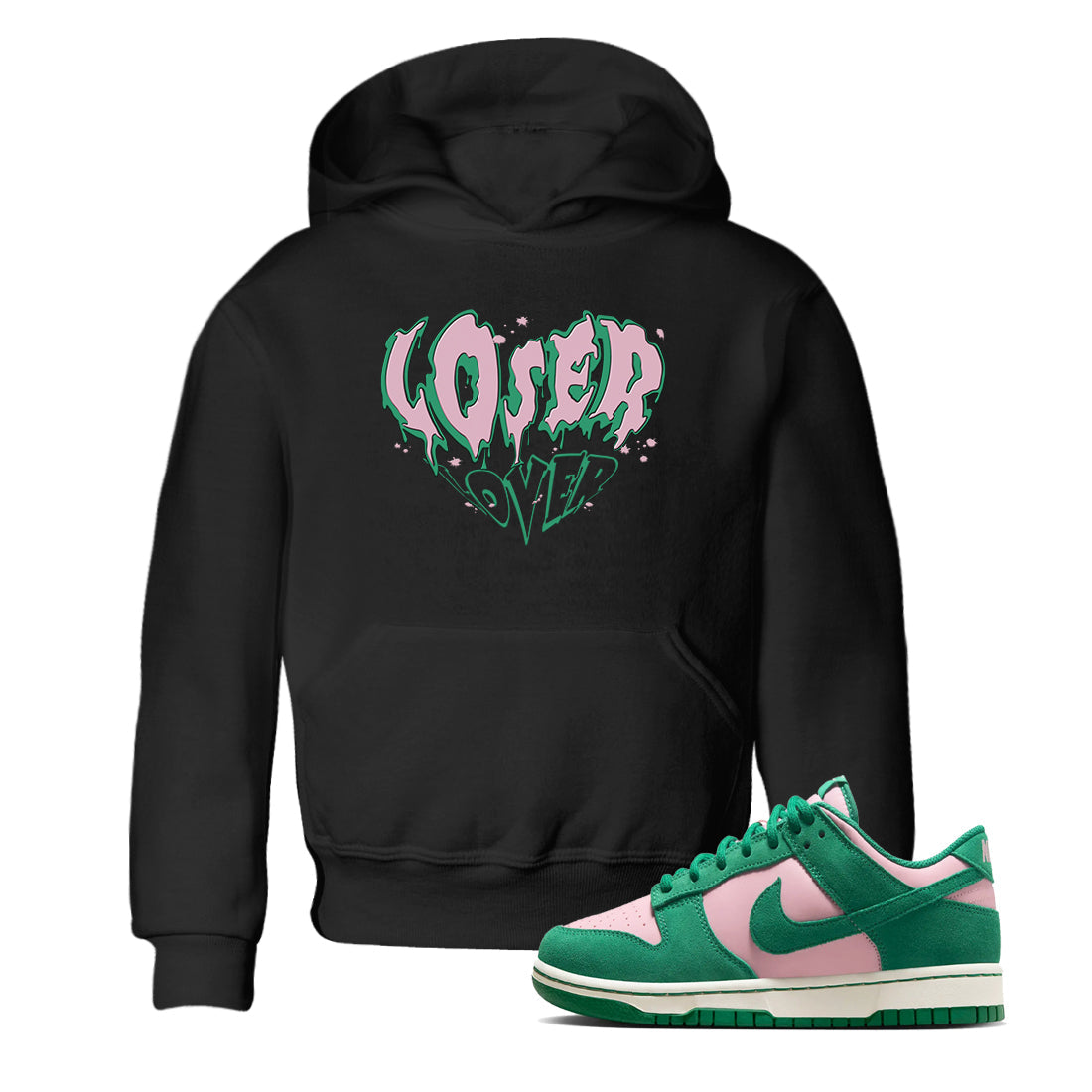 Dunk Low Medium Soft Pink Malachite shirt to match jordans Melting Loser Lover sneaker tees Dunk Retro SE Medium Soft Pink Malachite Drip Gear Zone baby toddler Black 1 cotton Shirt