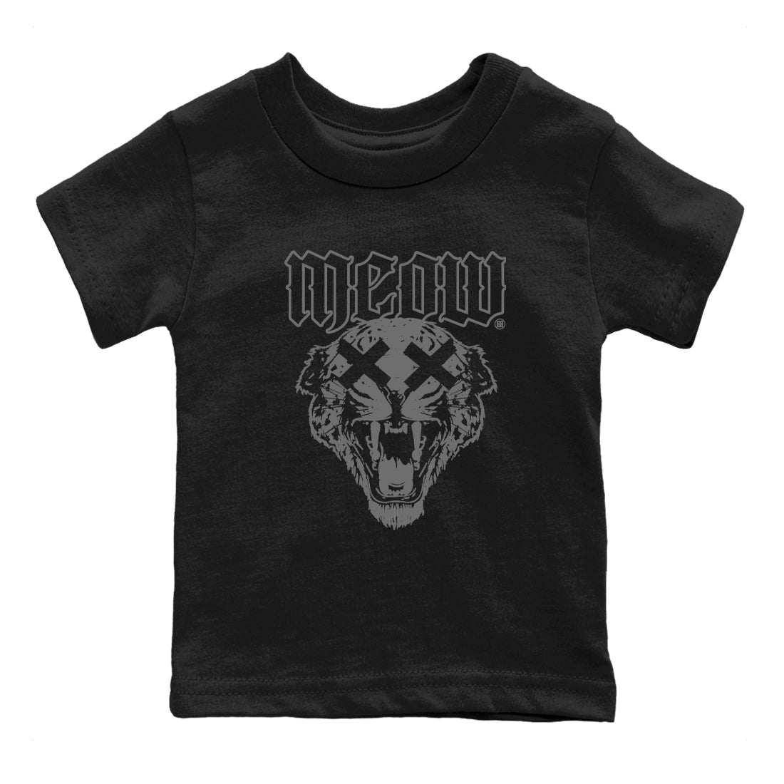 Air Jordan 5 Retro Black Cat Shirts To Match Jordans Meow Sneaker Shirts 5 Black Cat Drip Gear Zone Baby Youth Toddler Black 2 crew neck shirts