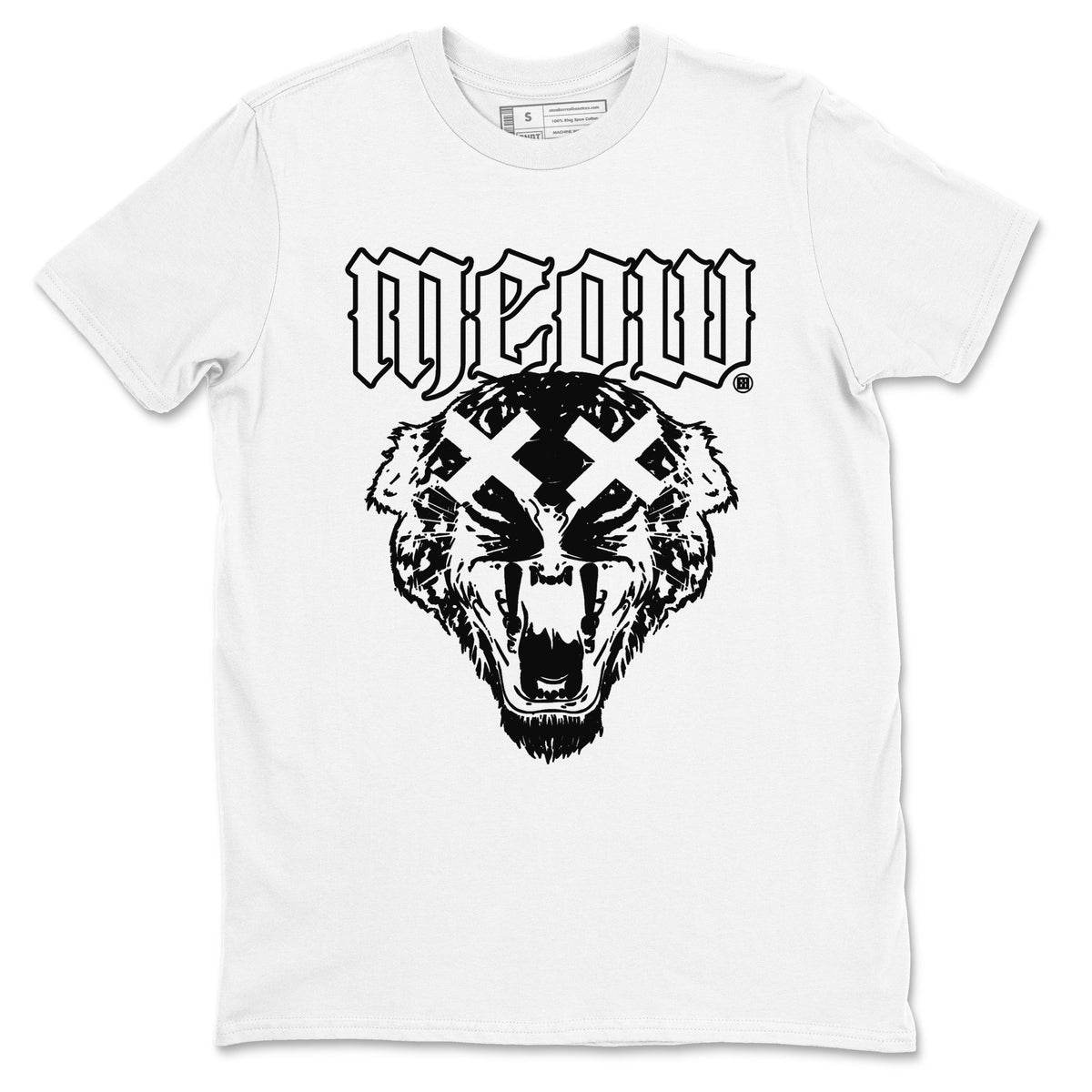 Air Jordan 5 Retro Black Cat Shirts To Match Jordans Meow Sneaker Shirts 5 Black Cat Drip Gear Zone Unisex Cotton Crew Neck White 2 crew neck shirts
