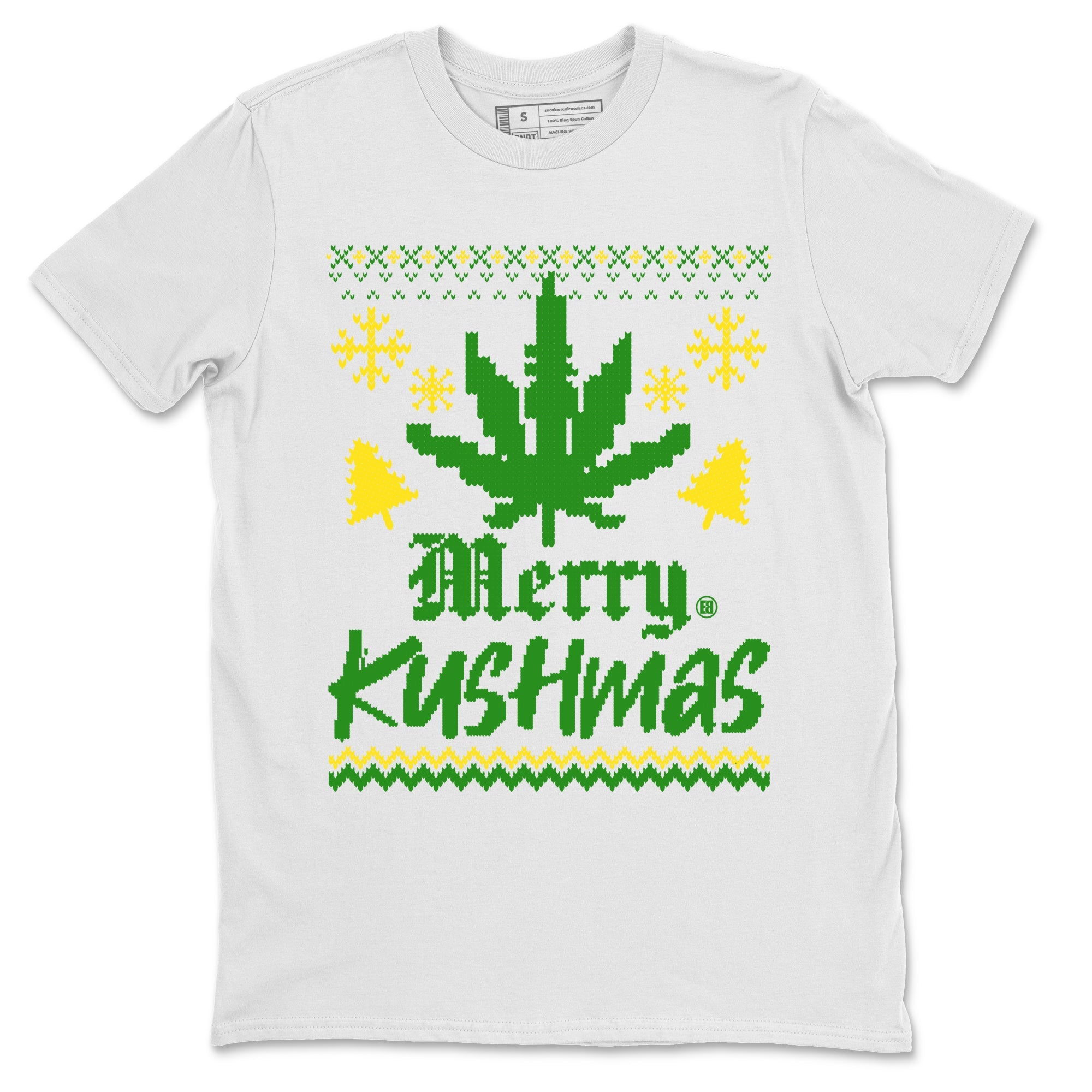 Dunk Reverse Brazil t-shirts to match sneakers Merry Kushmas sneaker match tees Dunk Reverse Brazil match shoes to clothes Drip Gear Zone unisex cotton White 2 shirts