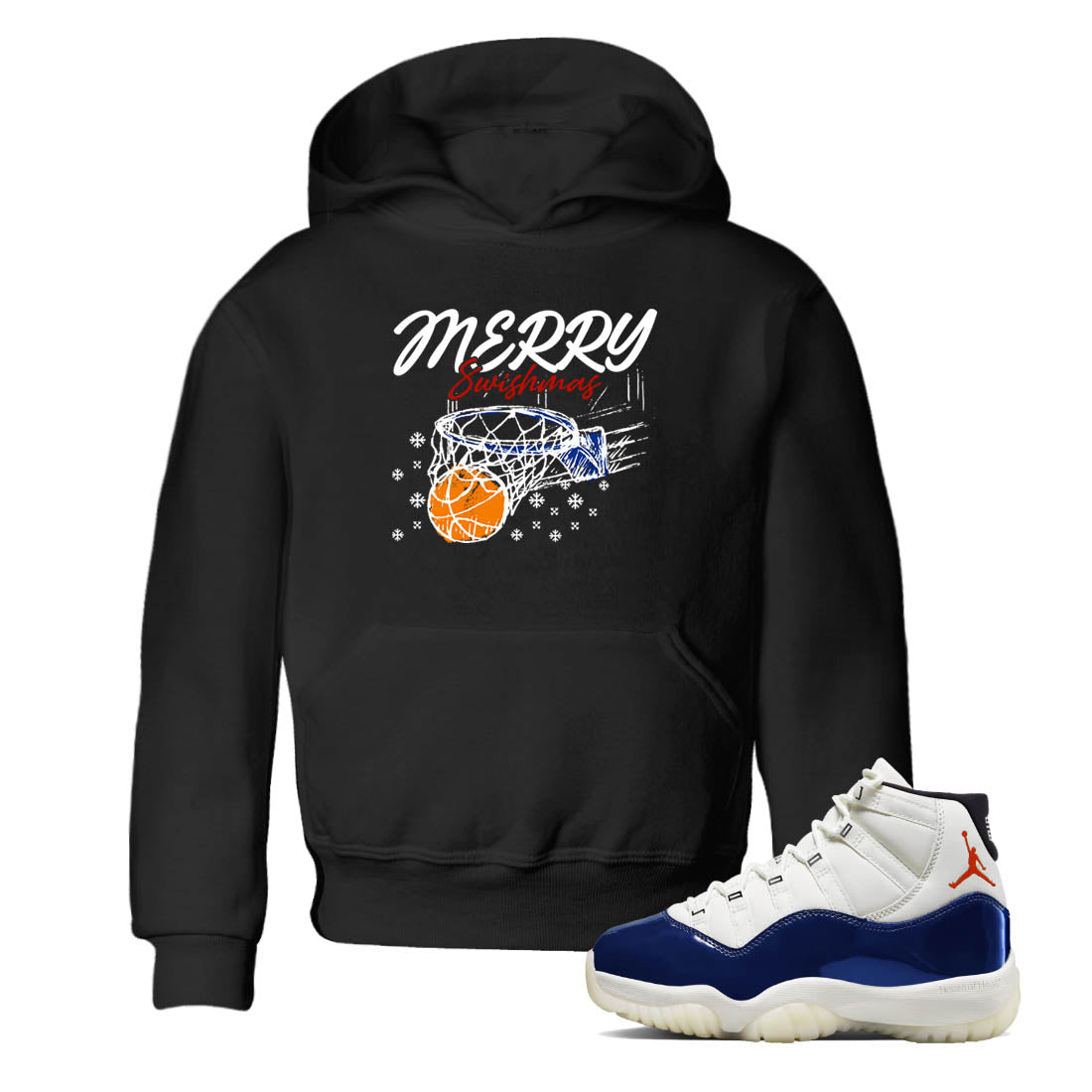 Sneaker Threads  Sneaker Tees To Match Air Jordan 11 Rare Air  Merry Swishmas Youth Graphic Tee Black 1. Perfect for Jordan releases 2025 colorways.