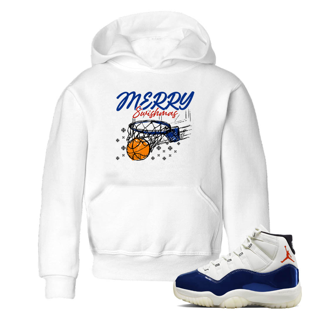 Sneaker Threads  Sneaker Tees To Match Air Jordan 11 Rare Air  Merry Swishmas Youth Graphic Tee White 1. Perfect for Jordan releases 2025 colorways.