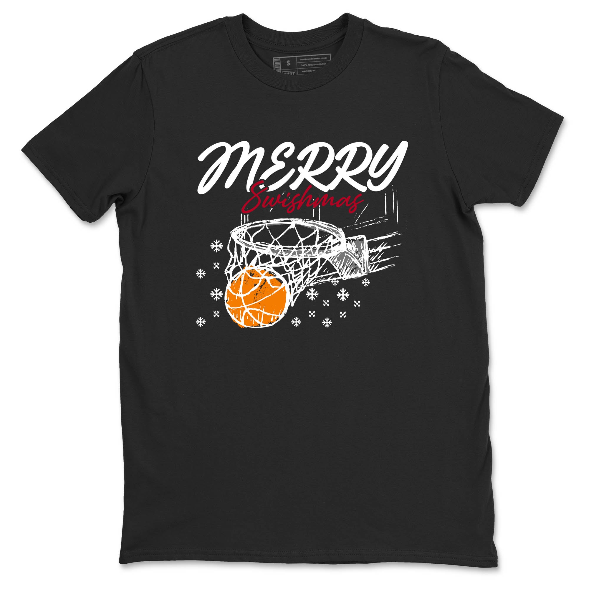 Sneaker Threads  Basketball Graphic T shirt Air Jordan 8 Bunny  Merry Swishmas Graphic Tee Black 2. Perfect for Jordan releases 2025 colorways.