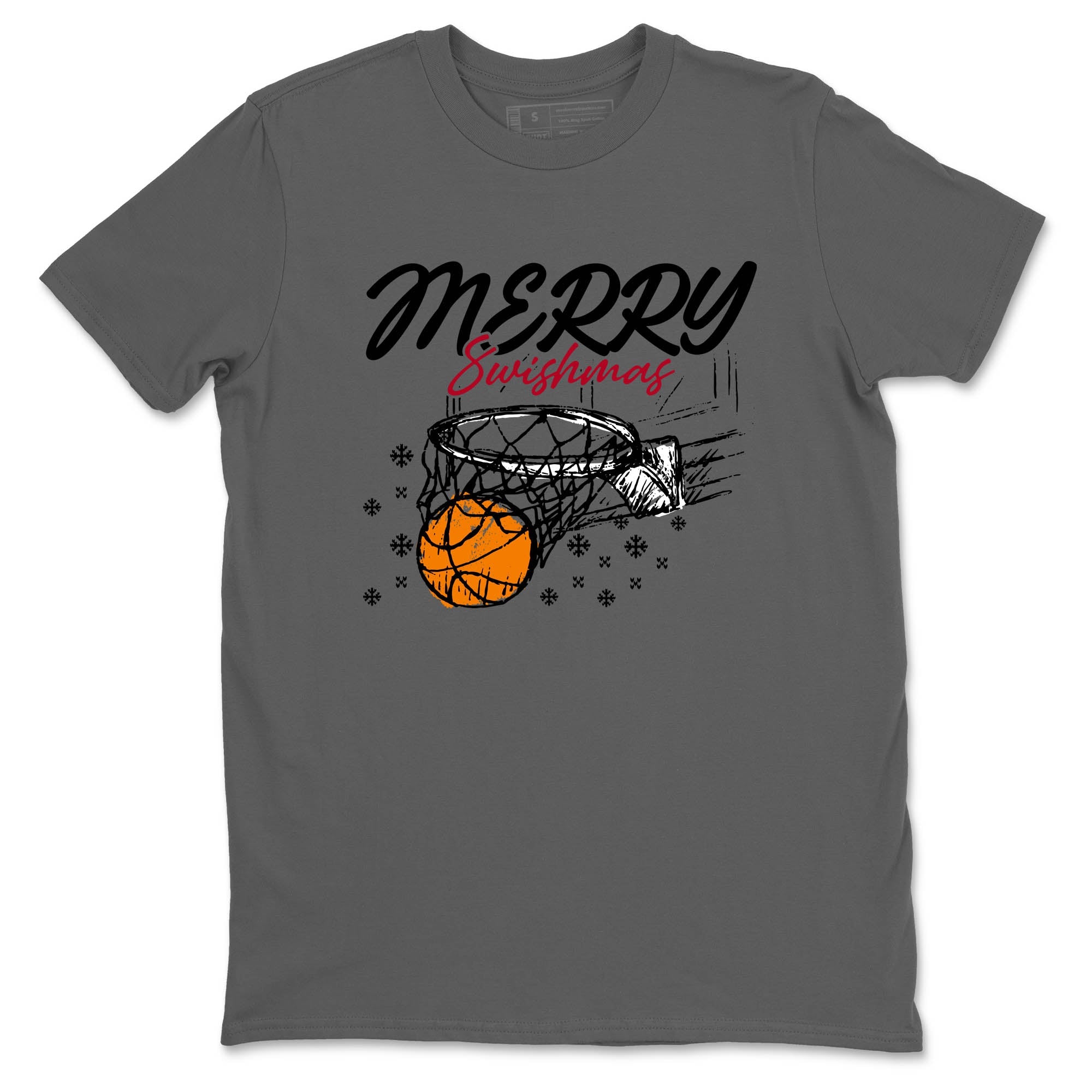 Sneaker Threads  Basketball Graphic T shirt Air Jordan 8 Bunny  Merry Swishmas Graphic Tee Cool Grey 2. Perfect for Jordan releases 2025 colorways.