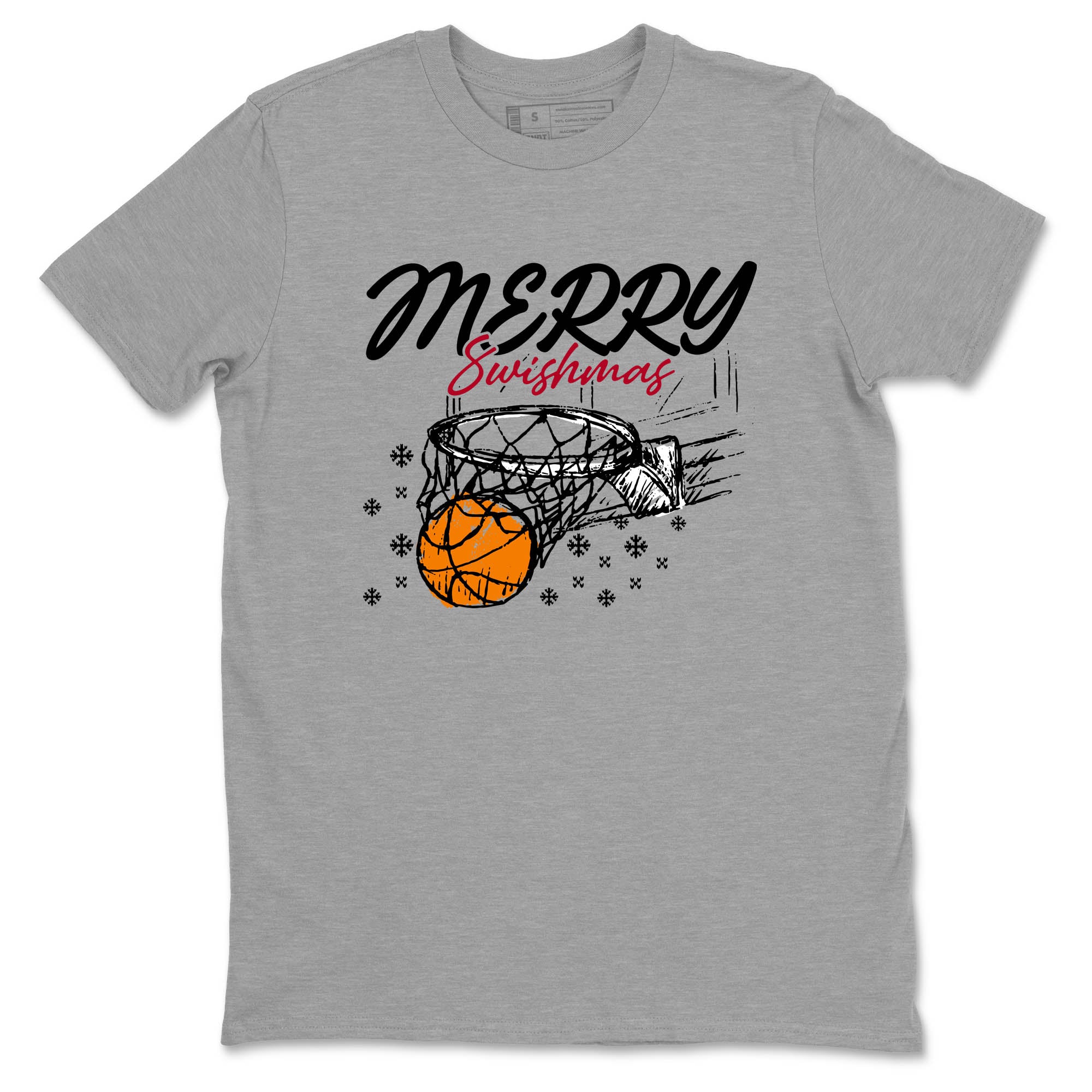Sneaker Threads  Basketball Graphic T shirt Air Jordan 8 Bunny  Merry Swishmas Graphic Tee Heather Grey 2. Perfect for Jordan releases 2025 colorways.