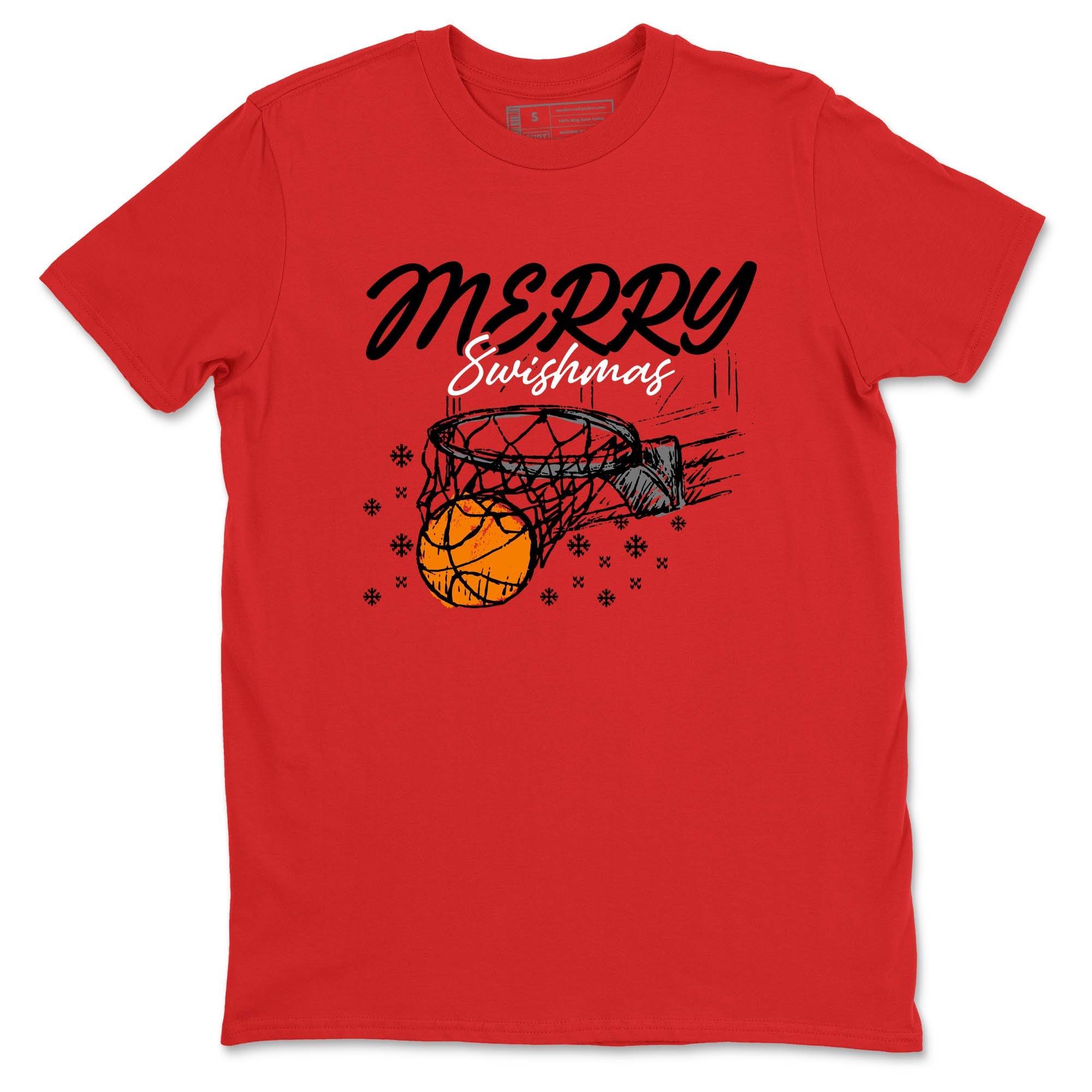 Sneaker Threads  Basketball Graphic T shirt Air Jordan 8 Bunny  Merry Swishmas Graphic Tee Red 2. Perfect for Jordan releases 2025 colorways.