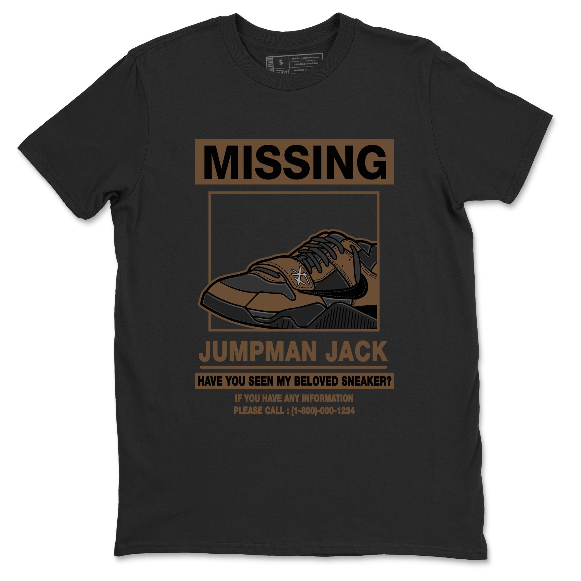 Jordan Jumpman Jack TR Travis Scott Dark Mocha shirts to match jordans Missing Sneaker sneaker match tees Jordan Jumpman Jack Travis Scott Dark Mocha match shoes to clothes Drip Gear Zone unisex cotton Black 2 shirts