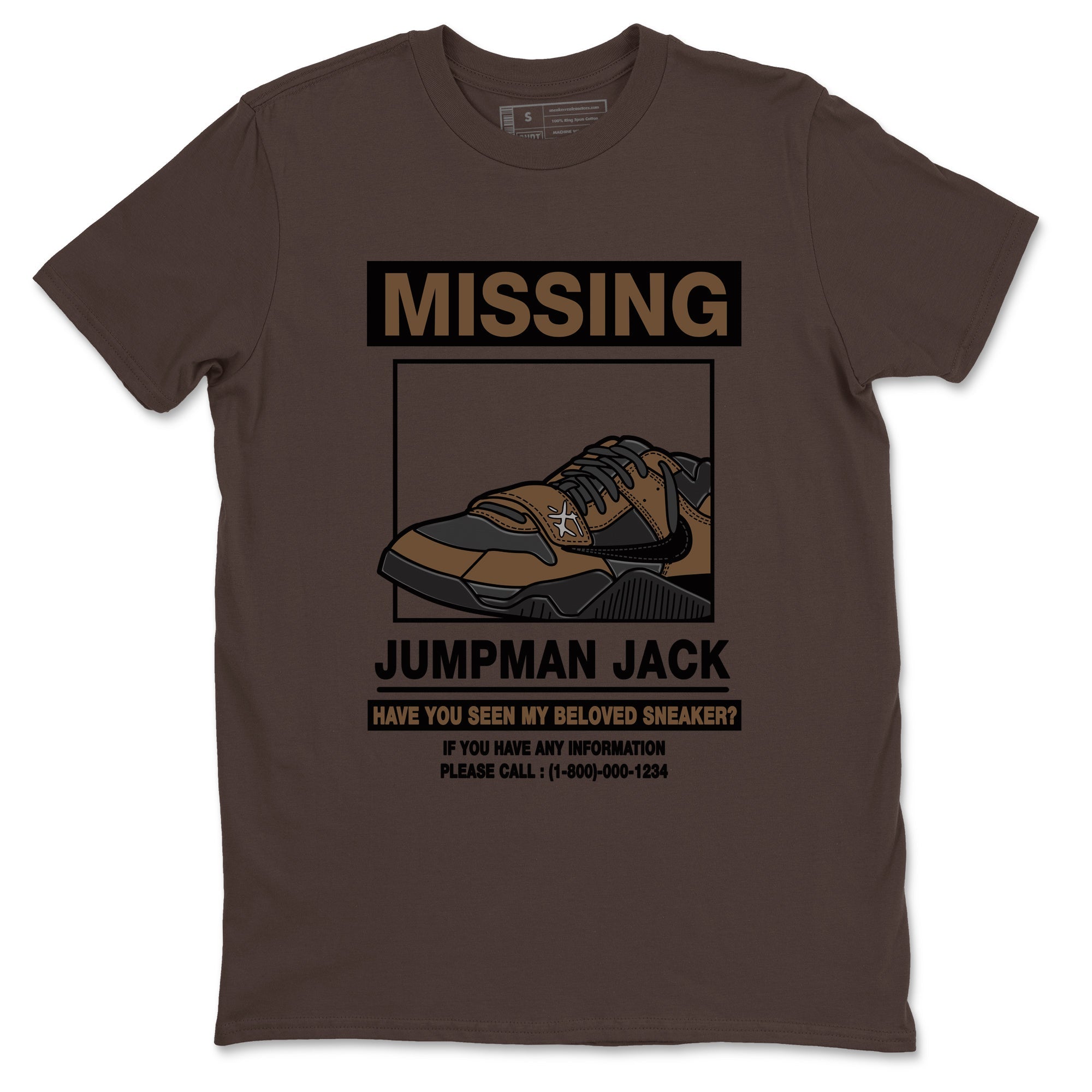 Jordan Jumpman Jack TR Travis Scott Dark Mocha shirts to match jordans Missing Sneaker sneaker match tees Jordan Jumpman Jack Travis Scott Dark Mocha match shoes to clothes Drip Gear Zone unisex cotton Dark Chocolate 2 shirts