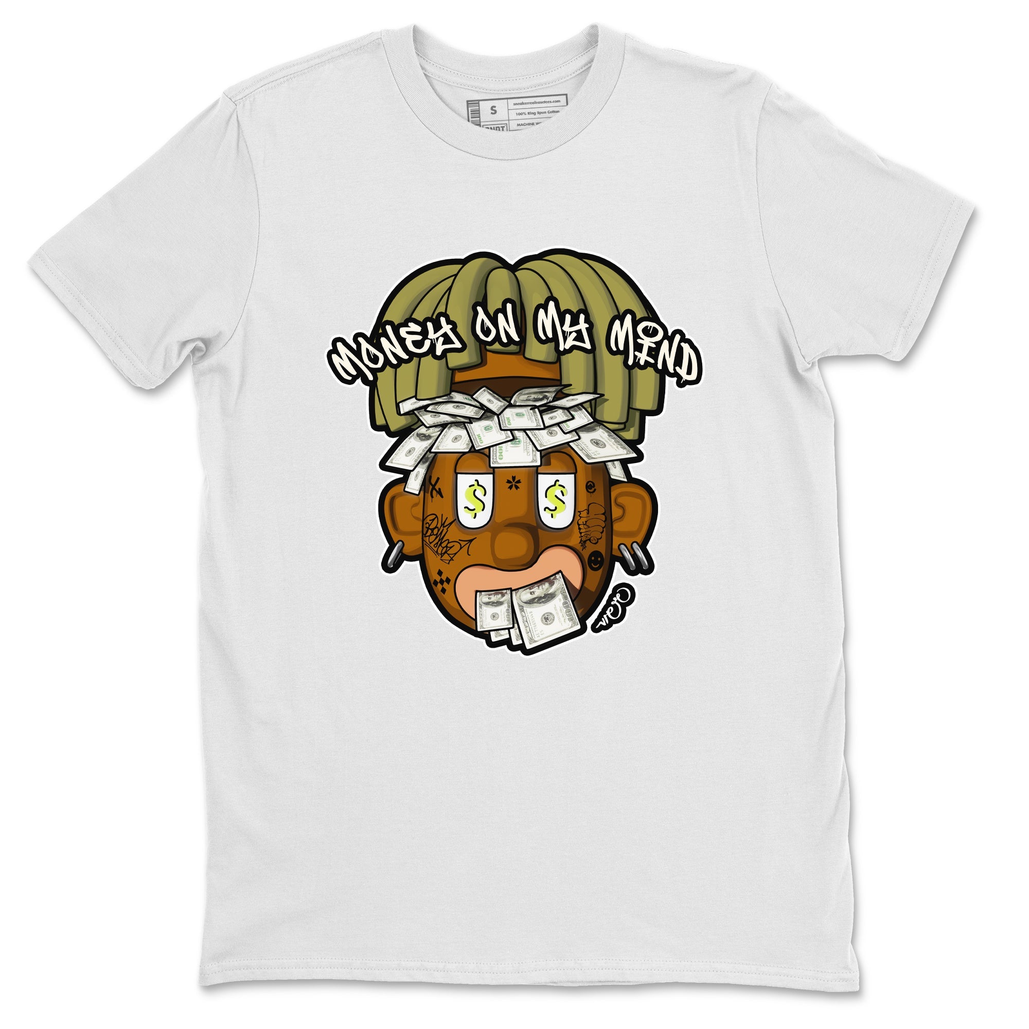 Air Jordan 1 Travis Scott Golf shirt to match jordans Money On My Mind sneaker tees AJ1 Travis Scott Golf Drip Gear Zone Unisex White 2 T-Shirt