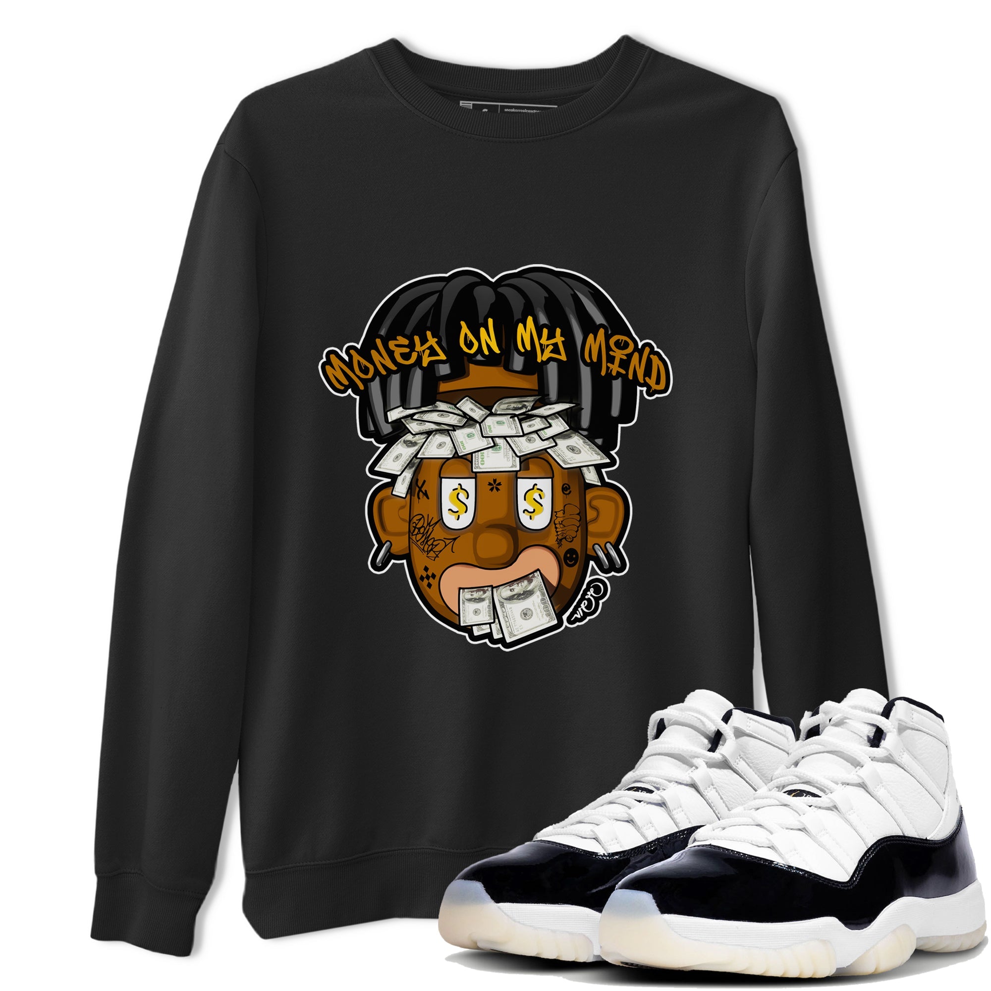Air Jordan 11 Gratitude shirt to match jordans Money On My Mind sneaker tees AJ11 Gratitude Drip Gear Zone Unisex Black 1 T-Shirt