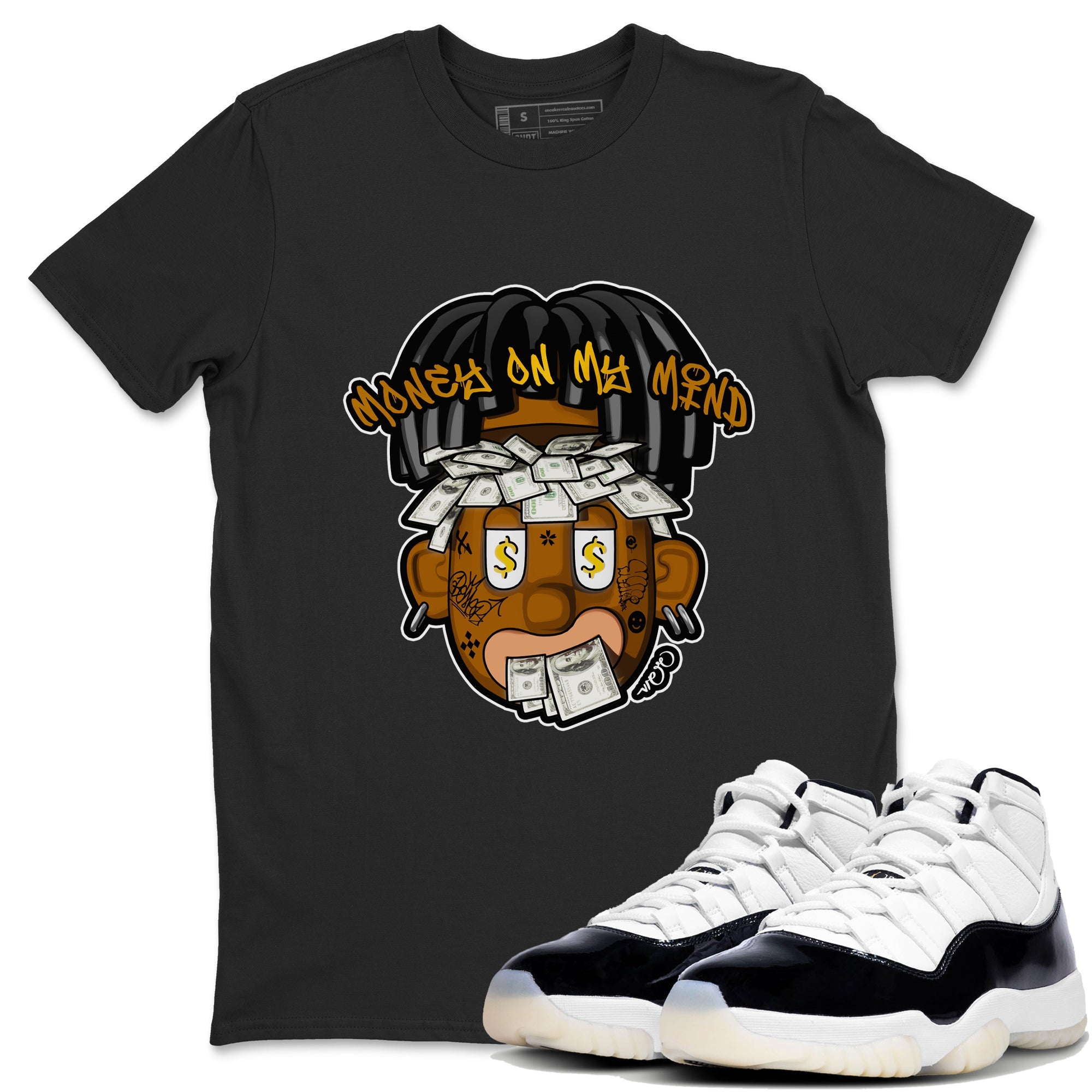 Air Jordan 11 Gratitude shirt to match jordans Money On My Mind sneaker tees AJ11 Gratitude Drip Gear Zone Unisex Black 1 T-Shirt