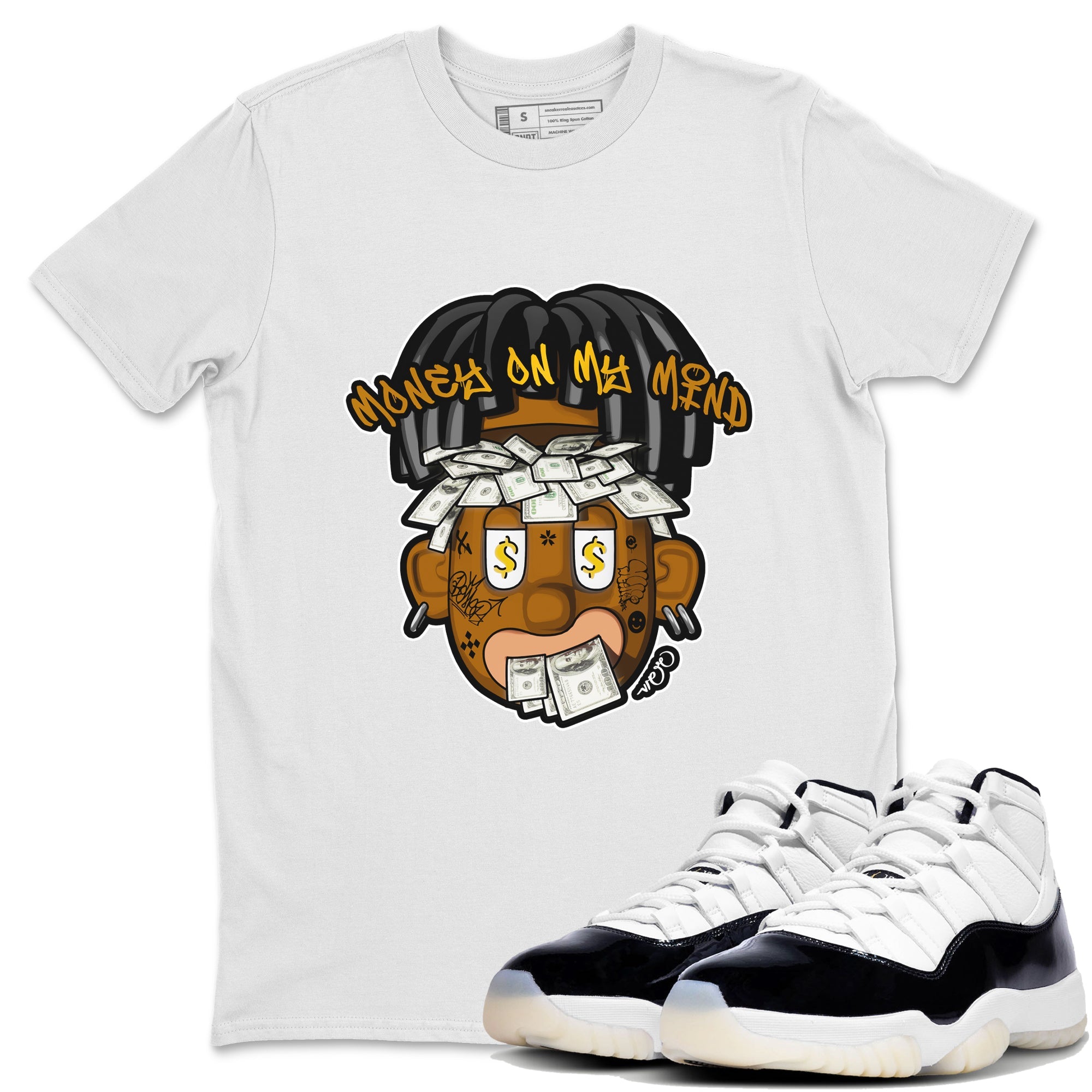 Air Jordan 11 Gratitude shirt to match jordans Money On My Mind sneaker tees AJ11 Gratitude Drip Gear Zone Unisex White 1 T-Shirt