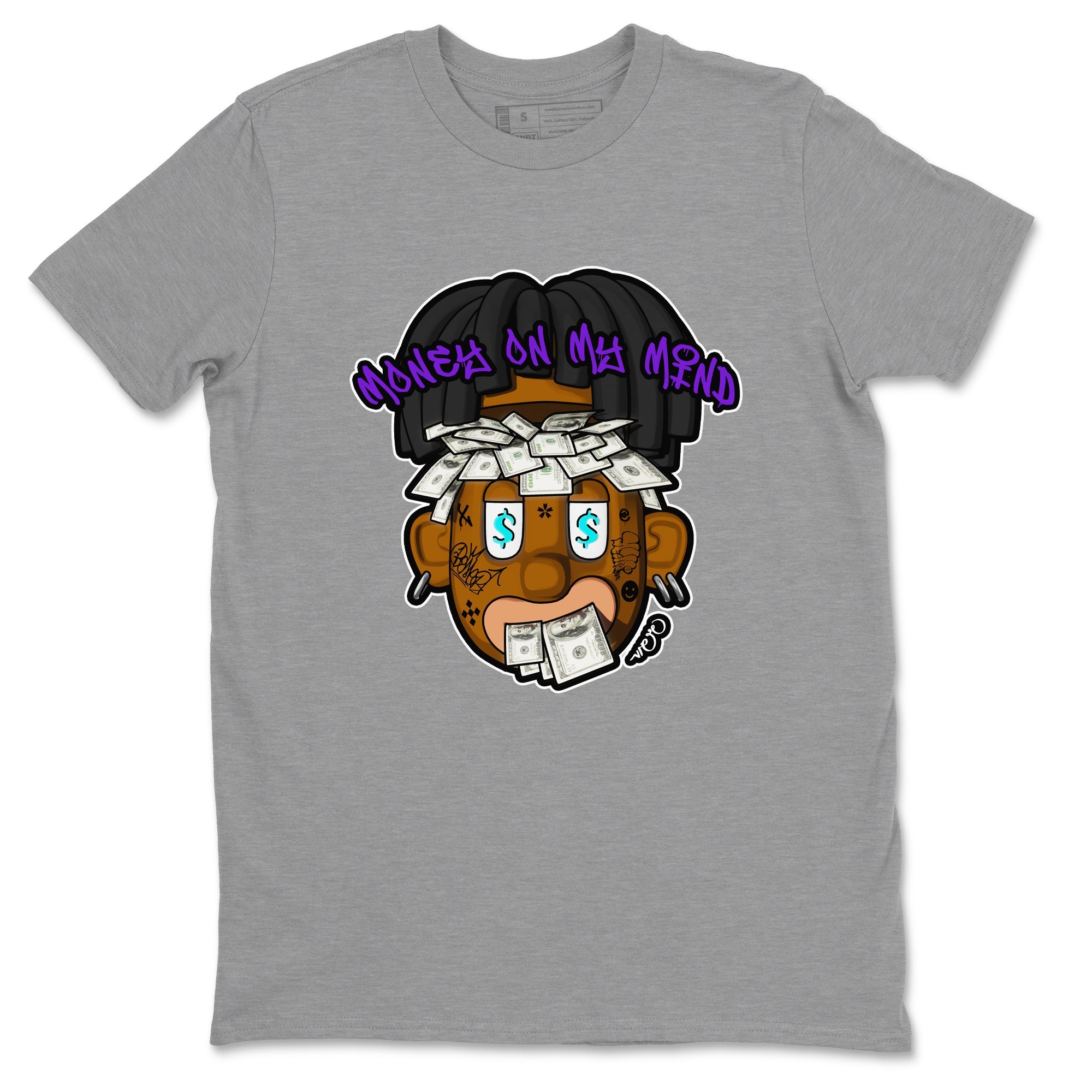 Air Jordan 6 Aqua shirt to match jordans Money On My Mind sneaker tees AJ6 Aqua Drip Gear Zone Unisex Heather Grey 2 T-Shirt