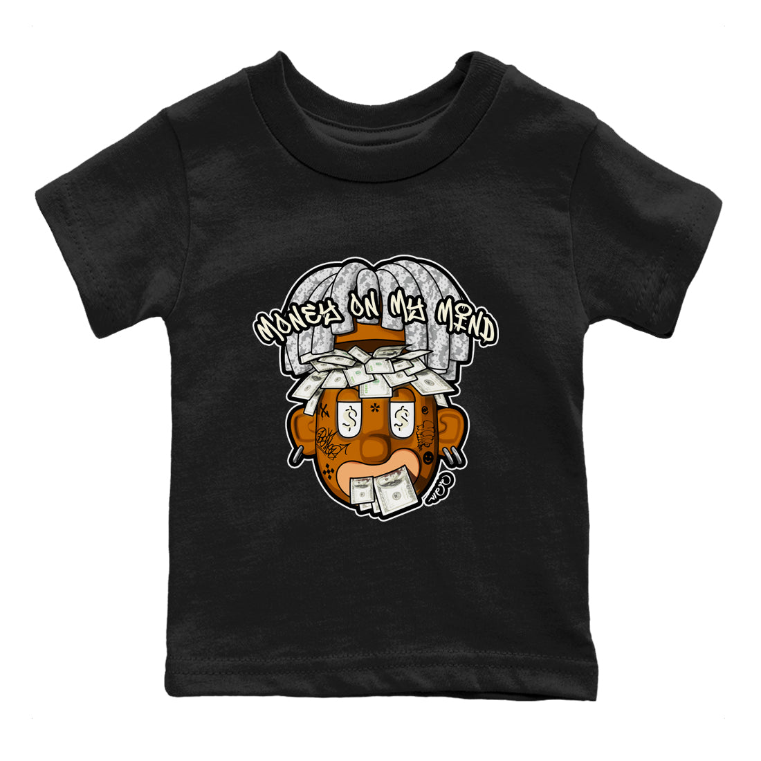 Yeezy 350 Static shirt to match jordans Money On My Mind sneaker tees Adidas Yeezy 350 Static Drip Gear Zone Baby Toddler Black 2 T-Shirt