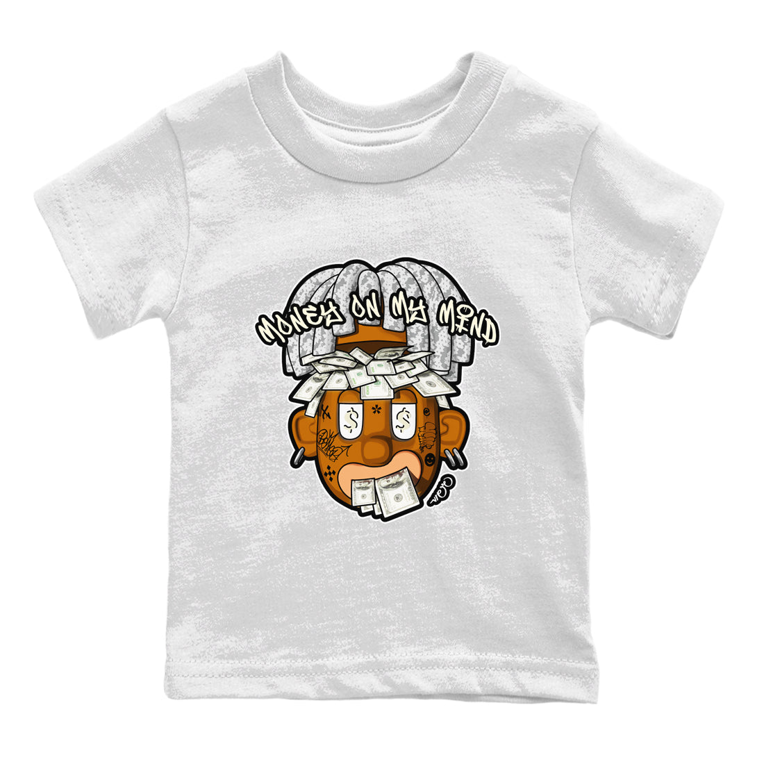 Yeezy 350 Static shirt to match jordans Money On My Mind sneaker tees Adidas Yeezy 350 Static Drip Gear Zone Baby Toddler White 2 T-Shirt