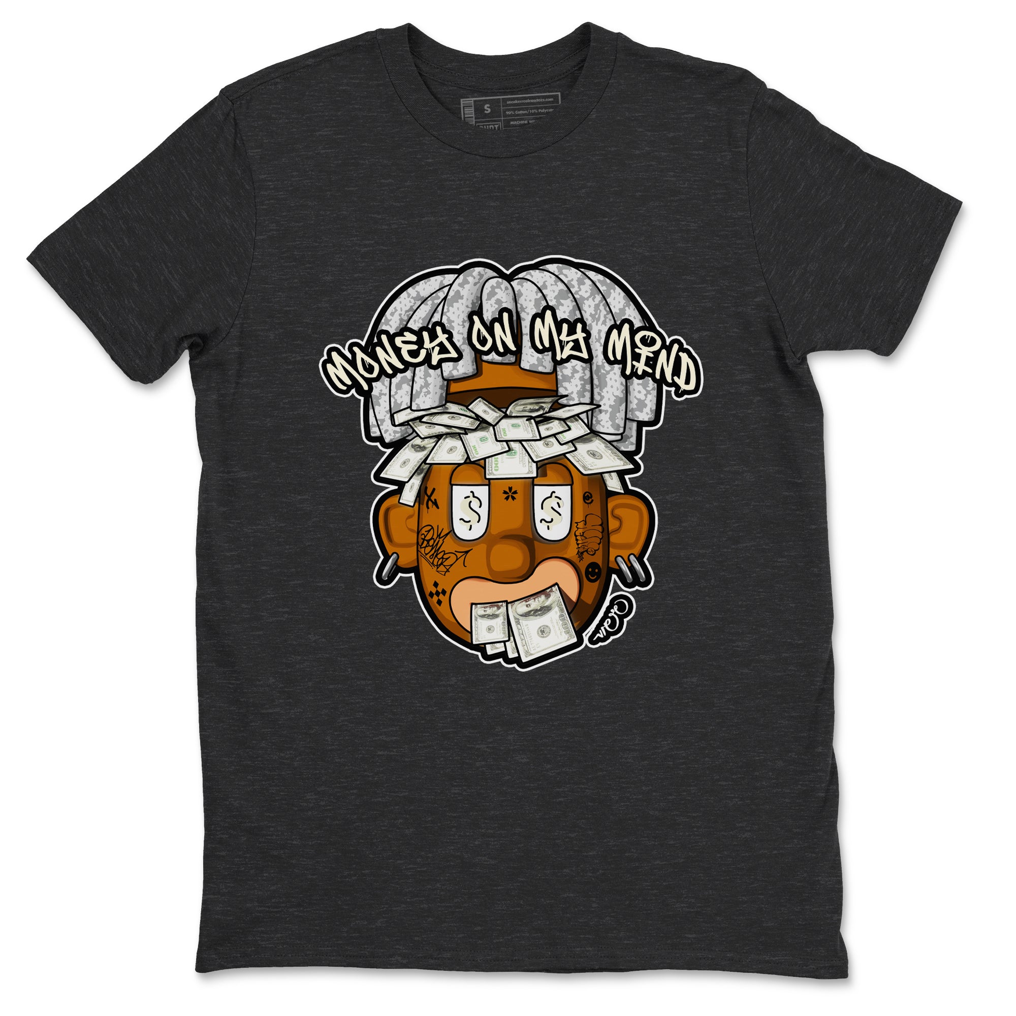 Yeezy 350 Static shirt to match jordans Money On My Mind sneaker tees Adidas Yeezy 350 Static Drip Gear Zone Unisex Charcoal Heather 2 T-Shirt