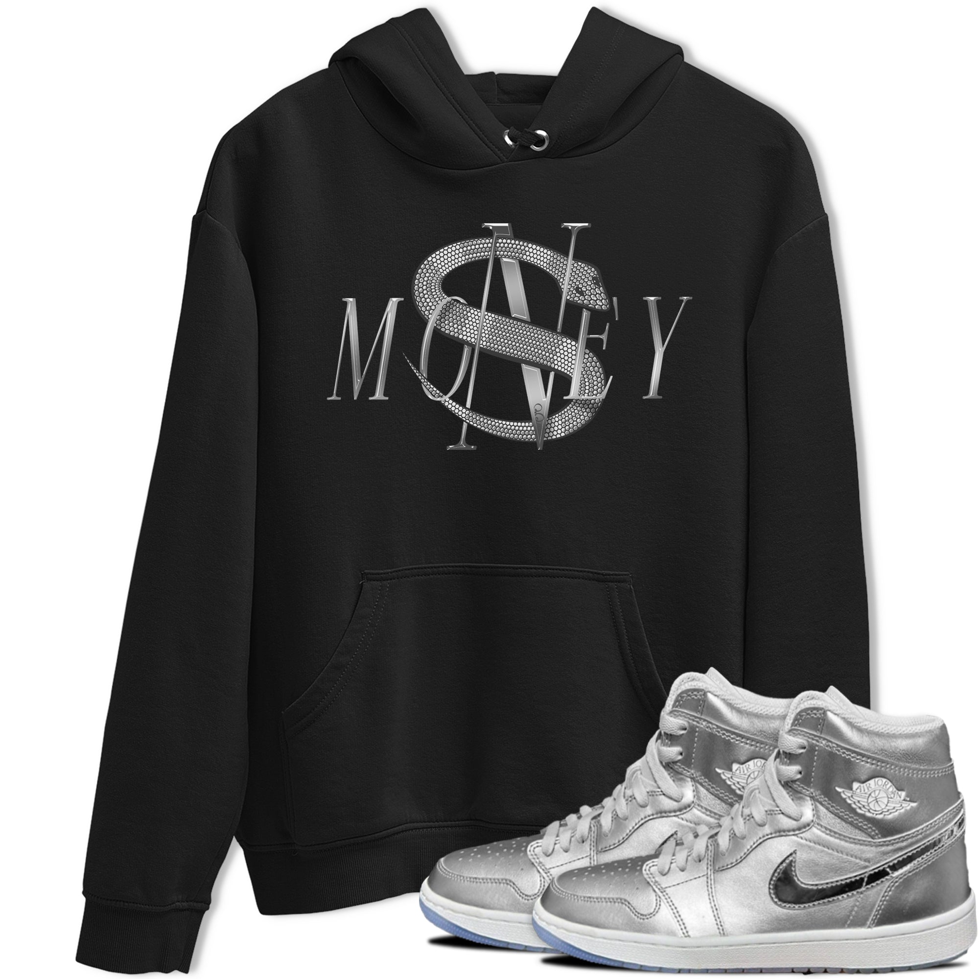 Air Jordan 1 Gift Giving shirt to match jordans Money Snake sneaker tees  Metal tees AJ1 Gift Giving Drip Gear Zone Unisex Black 1 T-Shirt