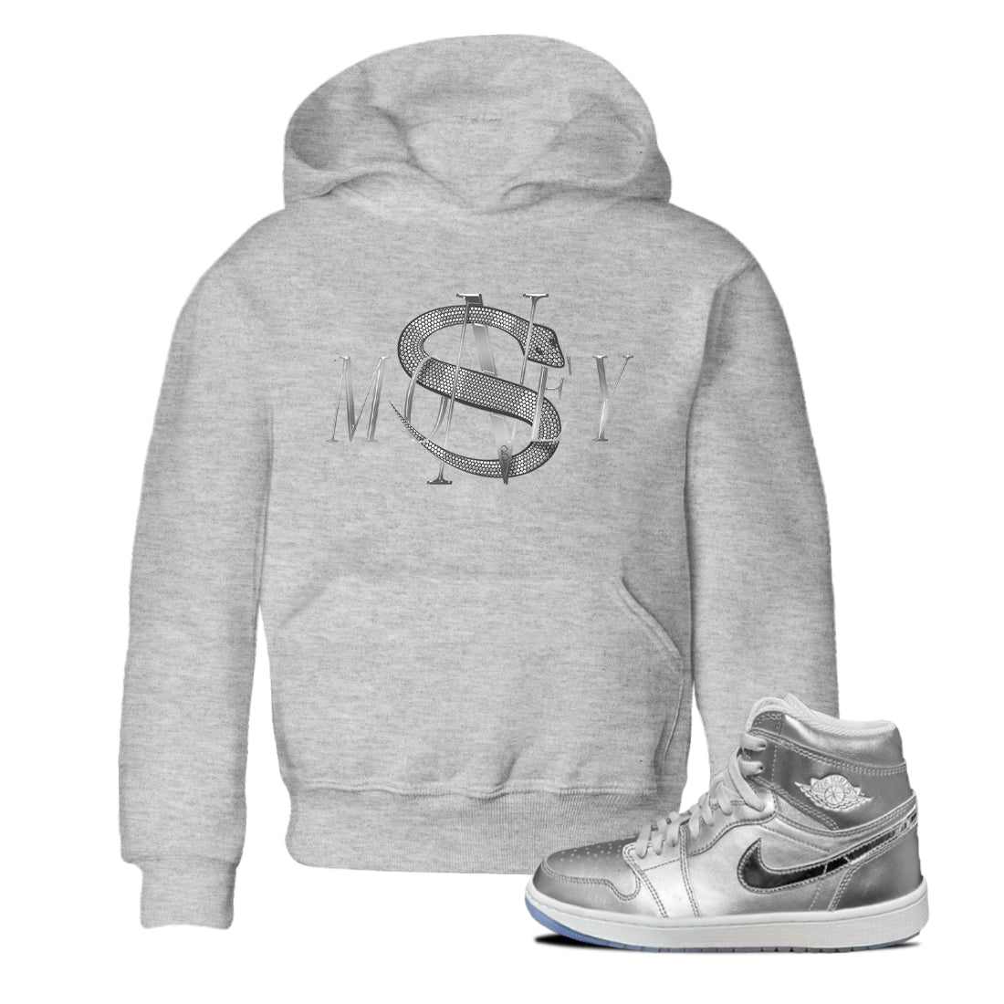 Air Jordan 1 Gift Giving shirt to match jordans Money Snake sneaker tees  Metal tees AJ1 Gift Giving Drip Gear Zone Baby Toddler Heather Grey 1 T-Shirt