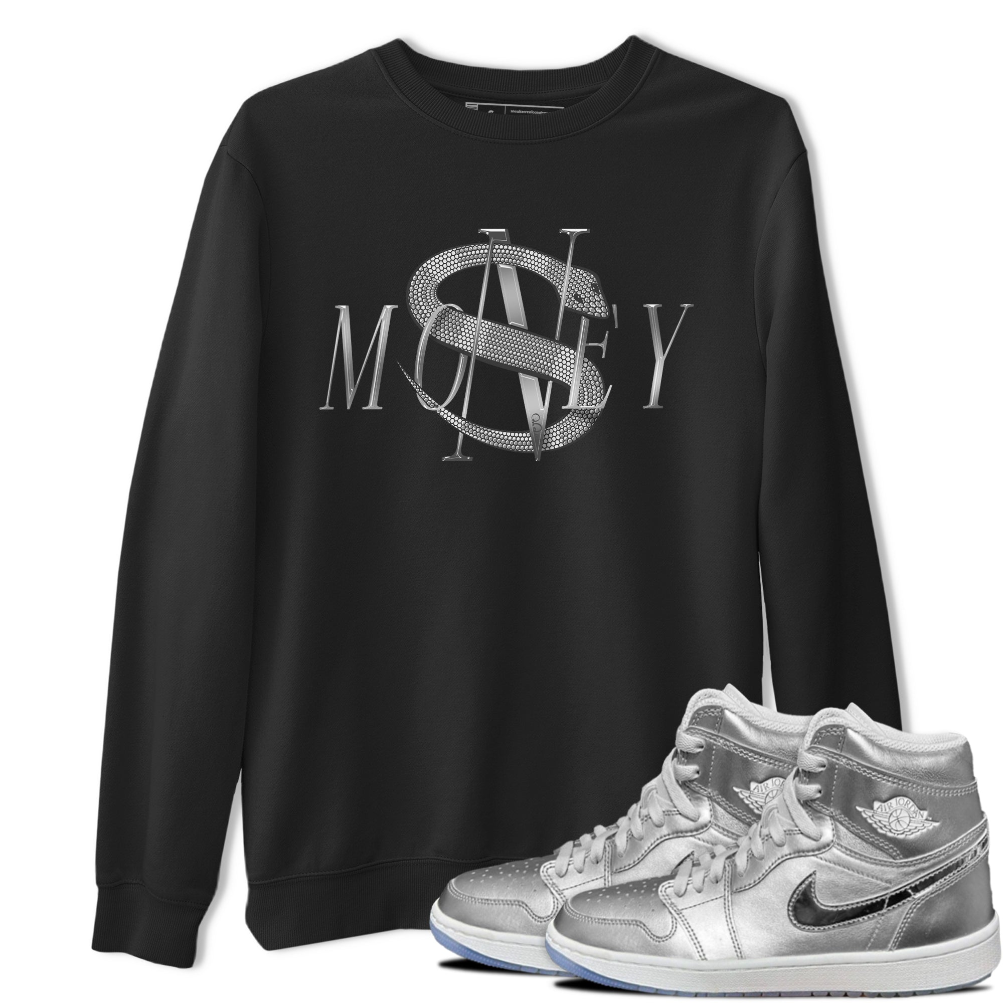 Air Jordan 1 Gift Giving shirt to match jordans Money Snake sneaker tees  Metal tees AJ1 Gift Giving Drip Gear Zone Unisex Black 1 T-Shirt