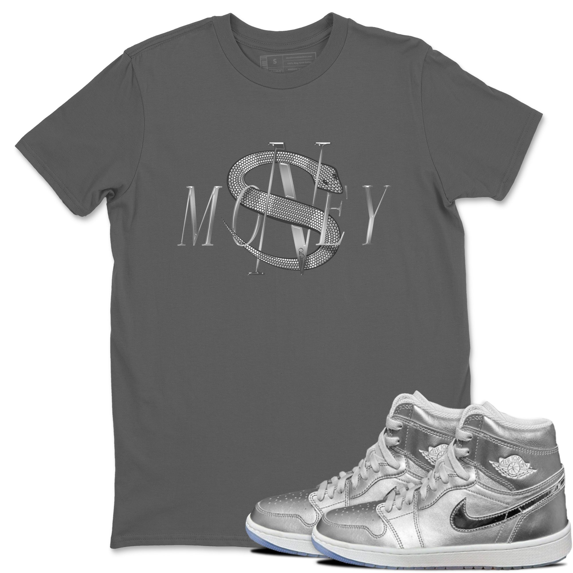 Air Jordan 1 Gift Giving shirt to match jordans Money Snake sneaker tees  Metal tees AJ1 Gift Giving Drip Gear Zone Unisex Cool Grey 1 T-Shirt