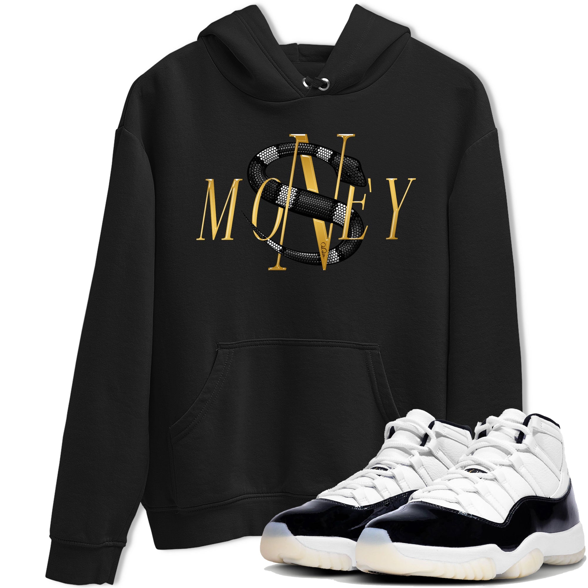 Air Jordan 11 Gratitude shirt to match jordans Money Snake sneaker tees AJ11 Gratitude Drip Gear Zone Unisex Black 1 T-Shirt