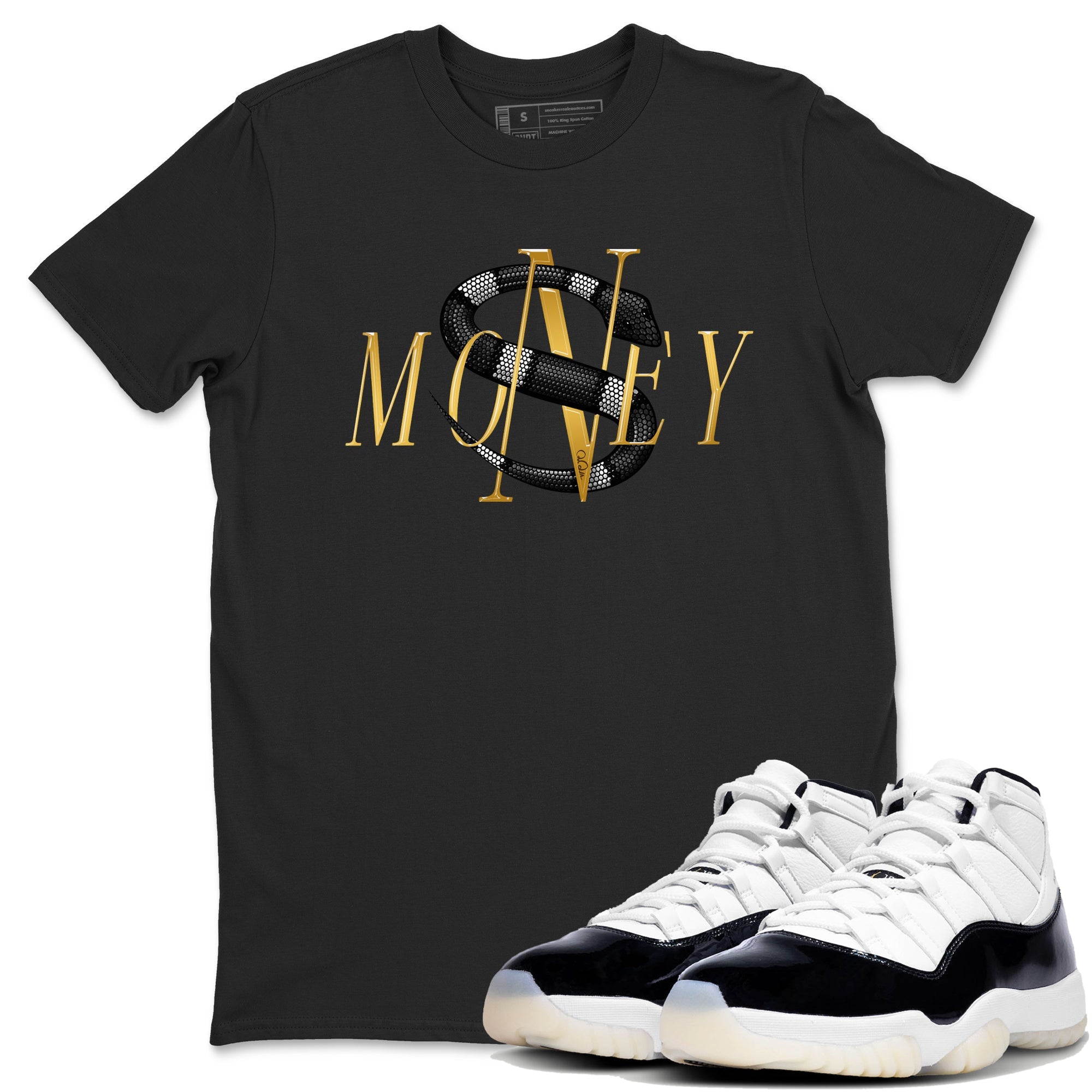 Air Jordan 11 Gratitude shirt to match jordans Money Snake sneaker tees AJ11 Gratitude Drip Gear Zone Unisex Black 1 T-Shirt