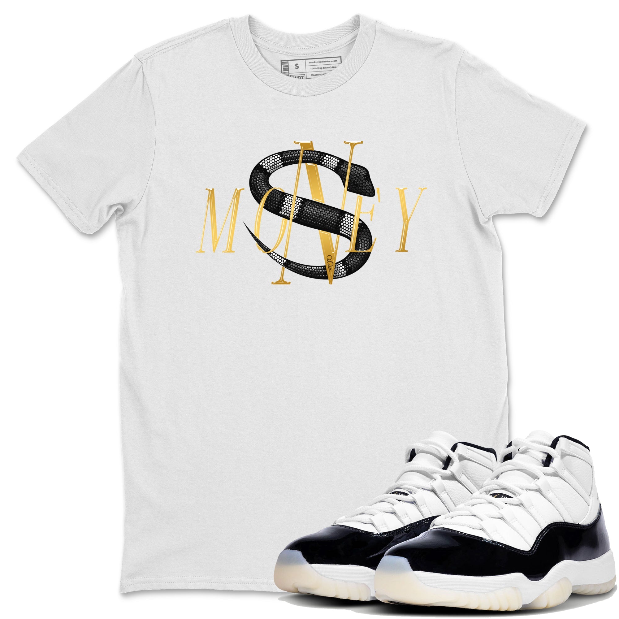 Air Jordan 11 Gratitude shirt to match jordans Money Snake sneaker tees AJ11 Gratitude Drip Gear Zone Unisex White 1 T-Shirt