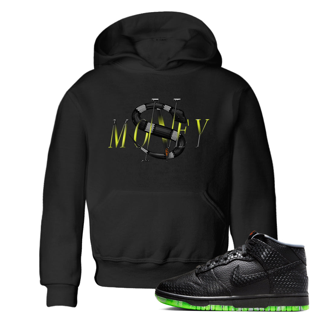 Dunk Halloween shirt to match jordans Money Snake sneaker tees Halloween Night NikeDunk Halloween Drip Gear Zone Baby Toddler Black 1 T-Shirt