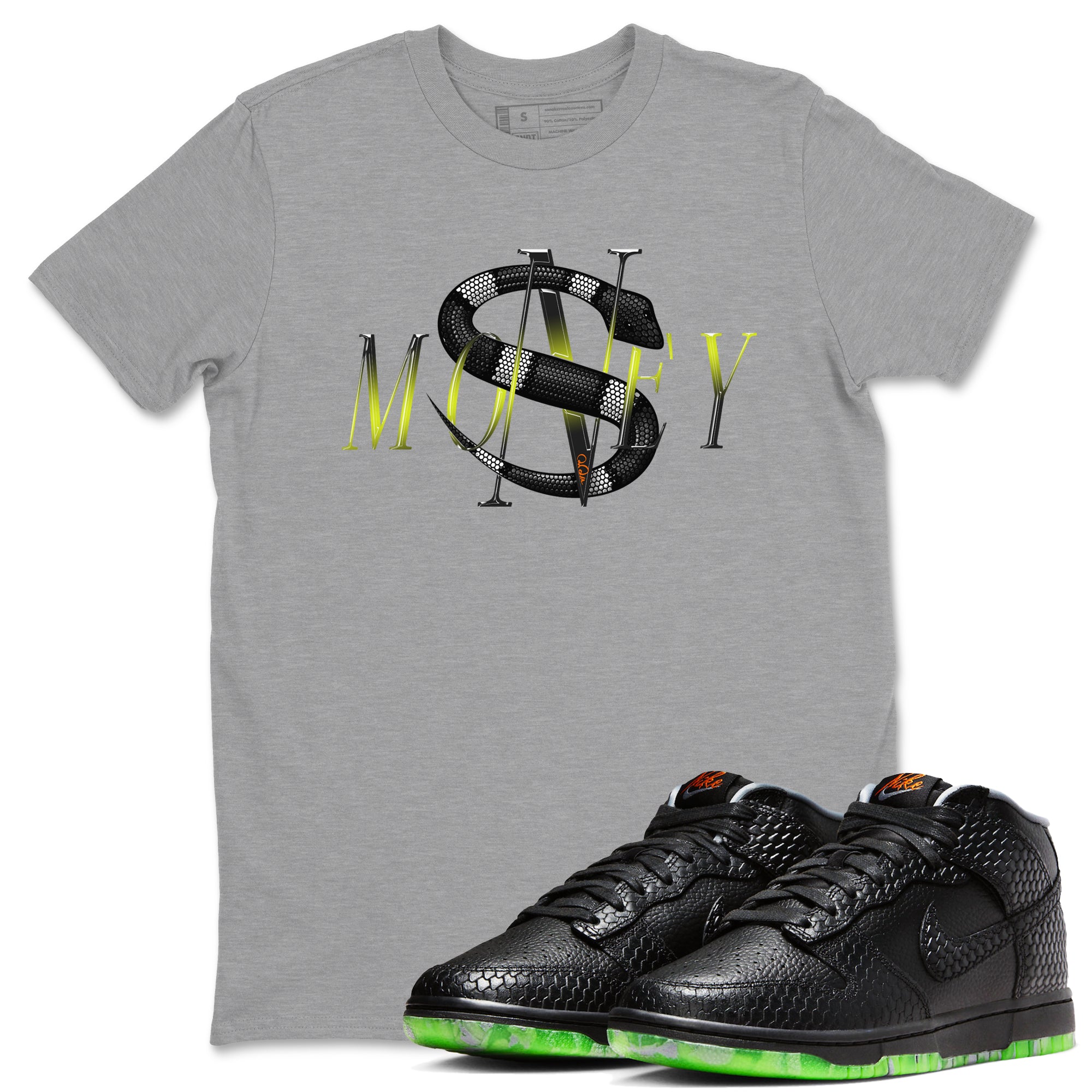 Dunk Halloween shirt to match jordans Money Snake sneaker tees Halloween Night NikeDunk Halloween Drip Gear Zone Unisex Heather Grey 1 T-Shirt