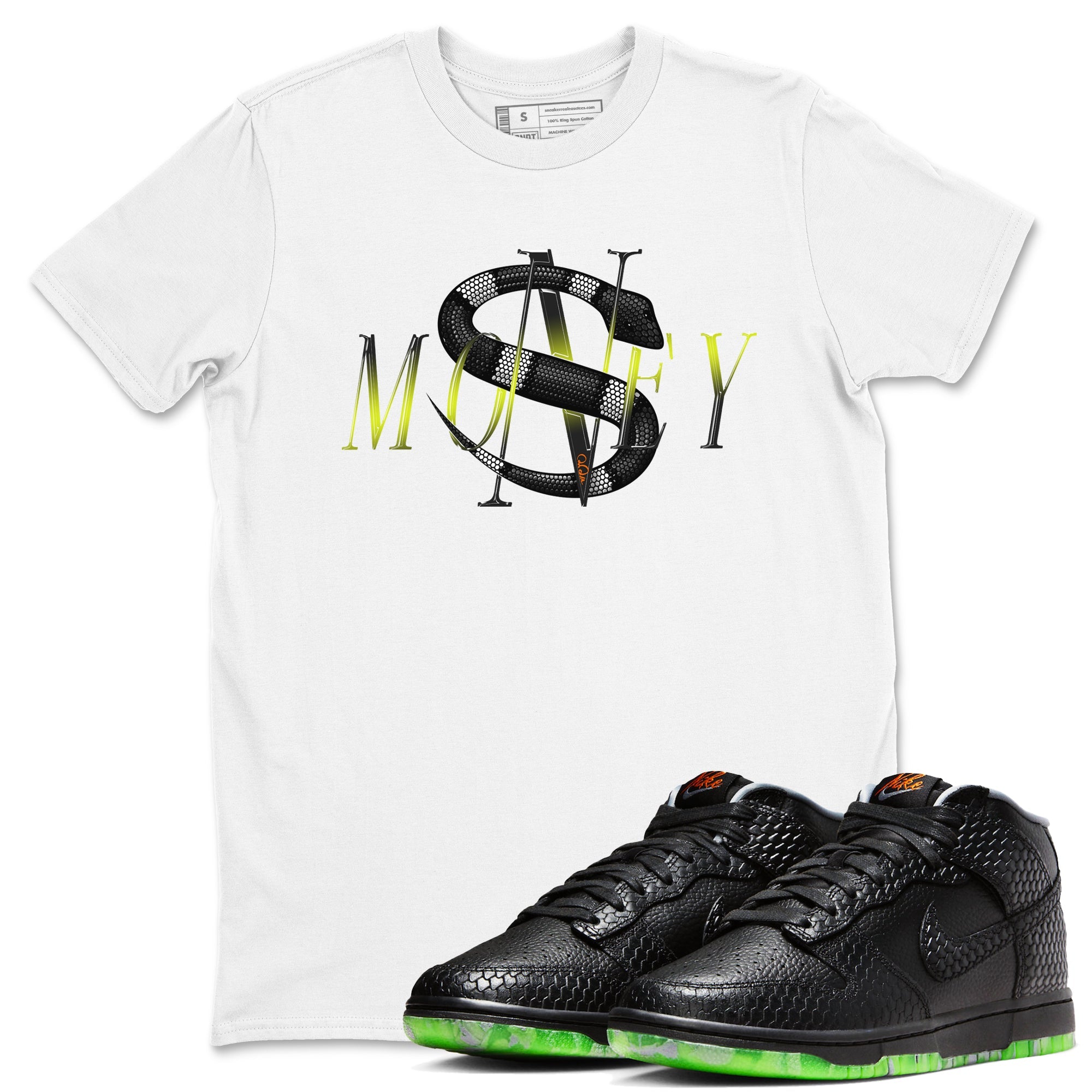 Dunk Halloween shirt to match jordans Money Snake sneaker tees Halloween Night NikeDunk Halloween Drip Gear Zone Unisex White 1 T-Shirt