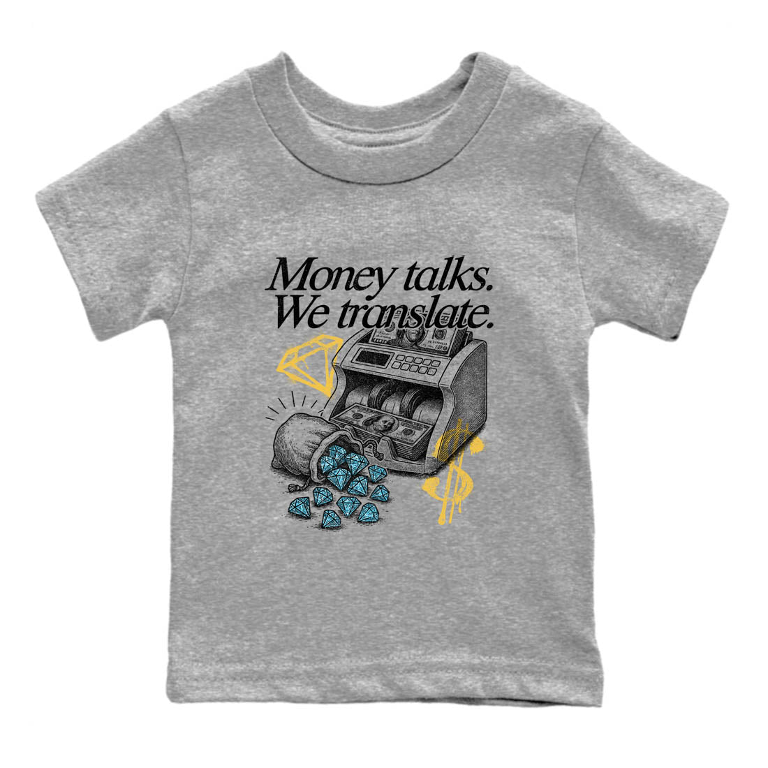 Sneaker Threads  Sneaker Tees To Match Air Jordan 11 Retro Gamma  Money Talks We Translate Youth Graphic Tee Heather Grey 2. Perfect for Jordan releases 2025 colorways.