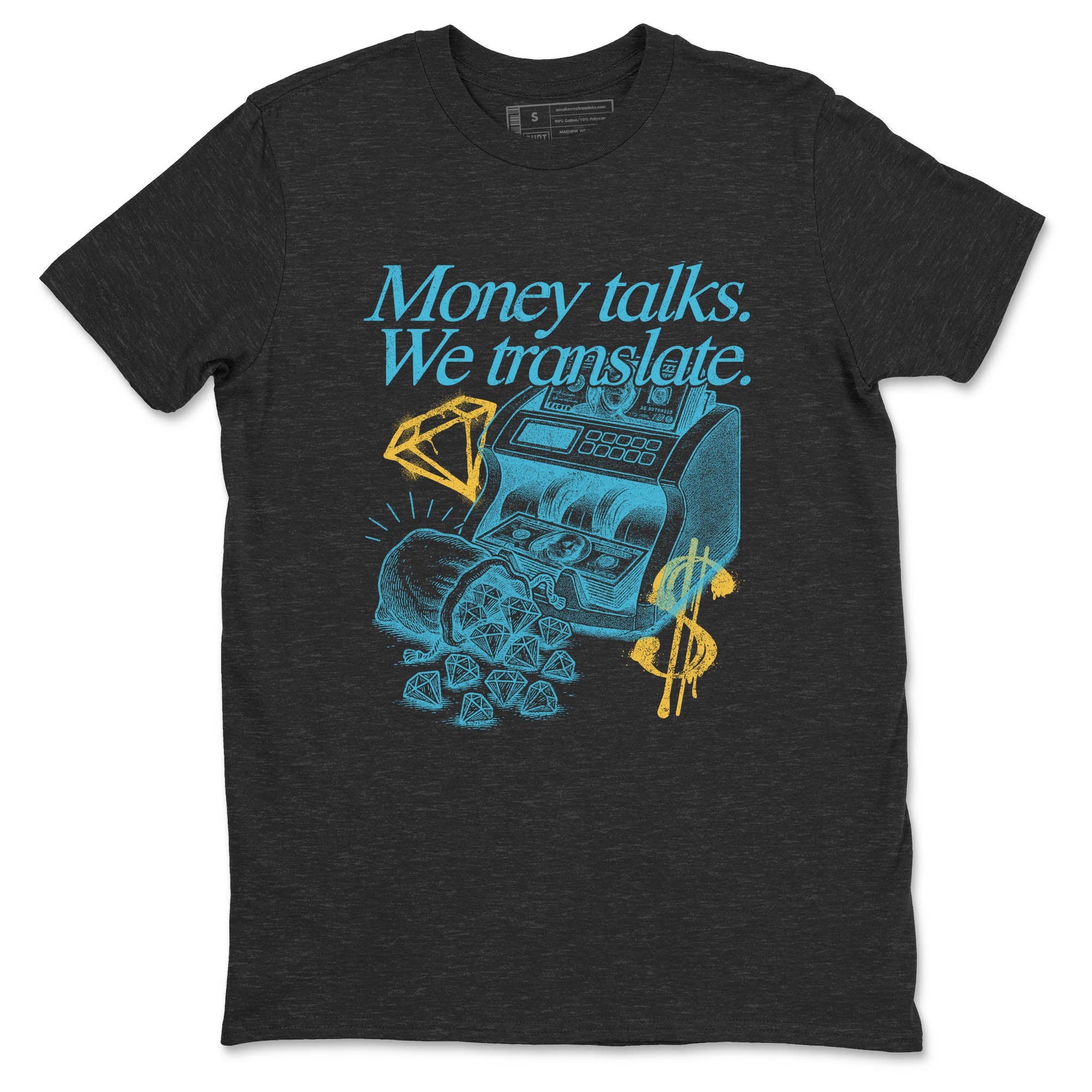 Sneaker Threads  Sneaker Tees To Match Air Jordan 11 Retro Gamma  Money Talks We Translate Graphic Tee Charcoal Heather 2. Perfect for Jordan releases 2025 colorways.