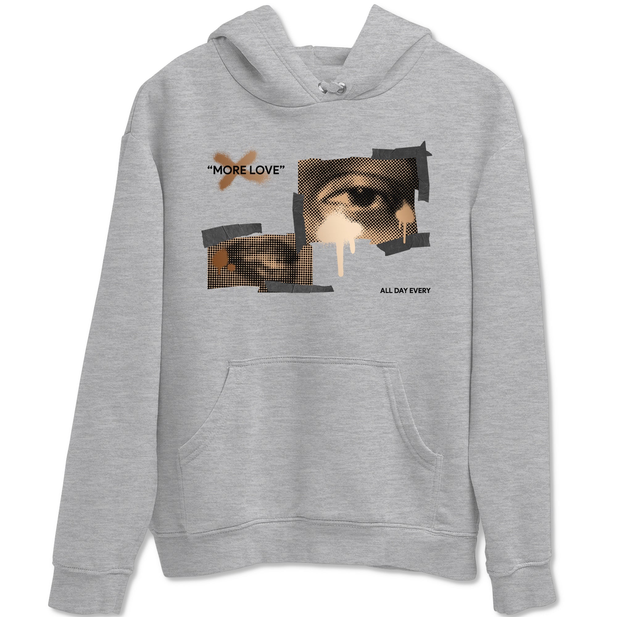 Foams One Metallic Copper shirts to match jordans More Love sneaker match tees Air Foamposite One Metallic Copper match shoes to clothes Drip Gear Zone unisex cotton Heather Grey 2 shirts