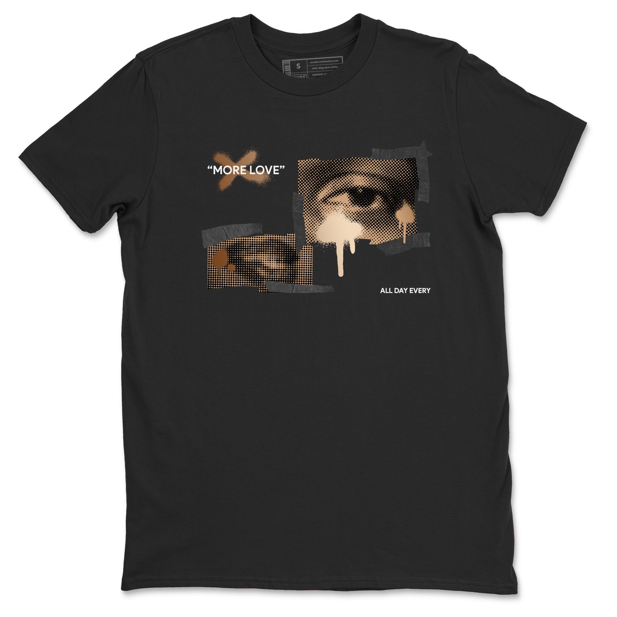 Foams One Metallic Copper shirts to match jordans More Love sneaker match tees Air Foamposite One Metallic Copper match shoes to clothes Drip Gear Zone unisex cotton Black 2 shirts