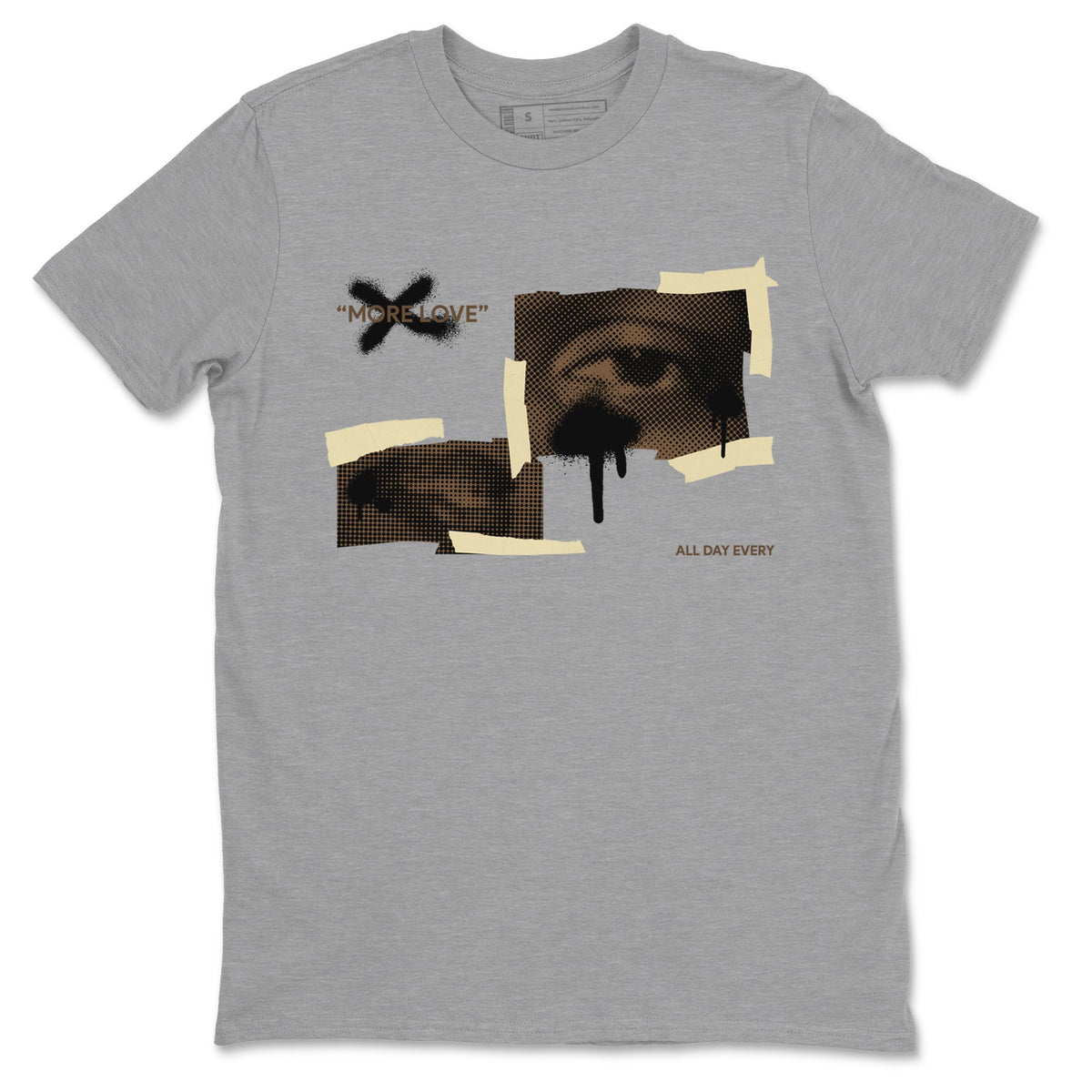 1s Low OG Mocha shirts to match jordans More Love sneaker match tees Air Jordan 1 Mocha match shoes to clothes Drip Gear Zone unisex cotton Heather Grey 2 shirts