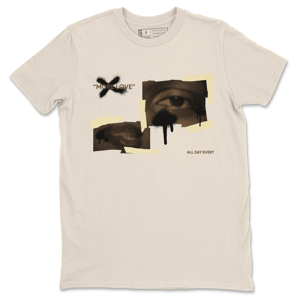 1s Low OG Mocha shirts to match jordans More Love sneaker match tees Air Jordan 1 Mocha match shoes to clothes Drip Gear Zone unisex cotton Natural 2 shirts