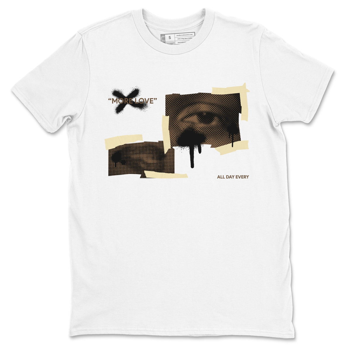 1s Low OG Mocha shirts to match jordans More Love sneaker match tees Air Jordan 1 Mocha match shoes to clothes Drip Gear Zone unisex cotton White 2 shirts