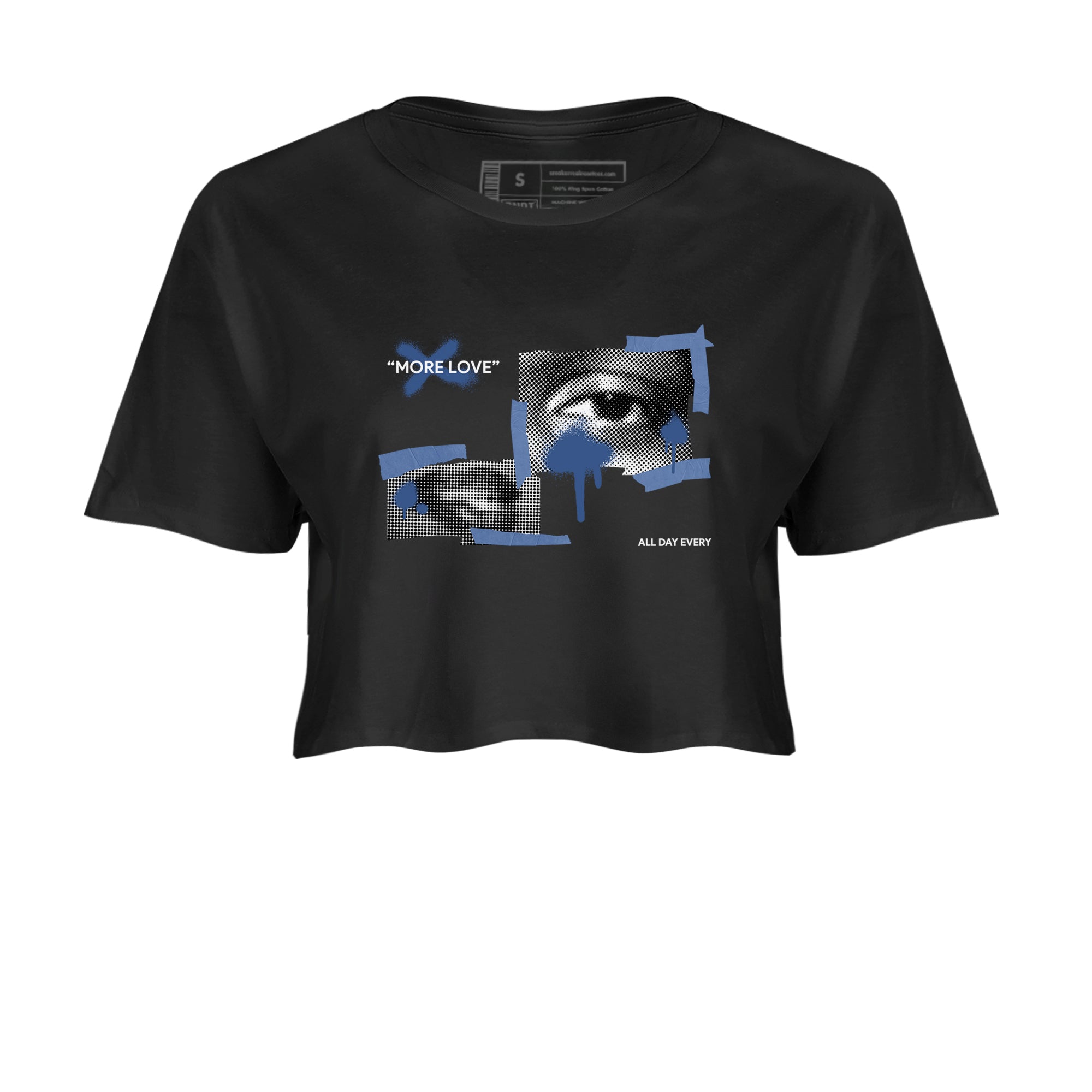11s Diffused Blue Shirts To Match Jordans More Love sneaker match tees Air Jordan 11 Diffused Blue Tee Drip Gear Zone unisex cotton Black 2 Crop Shirts