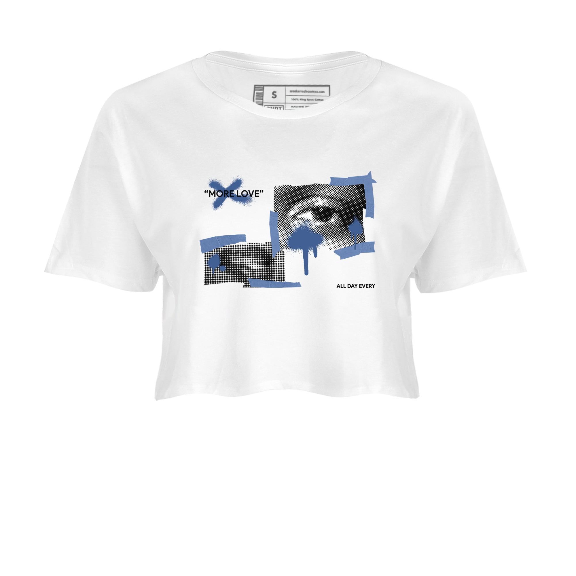 11s Diffused Blue Shirts To Match Jordans More Love sneaker match tees Air Jordan 11 Diffused Blue Tee Drip Gear Zone unisex cotton White 2 Crop Shirts