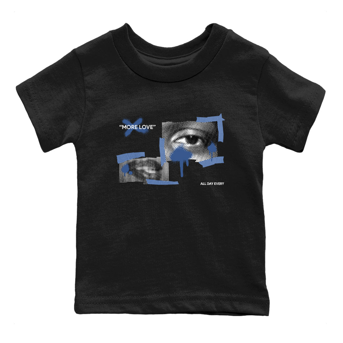 11s Diffused Blue Shirts To Match Jordans More Love sneaker match tees Air Jordan 11 Diffused Blue Tee Drip Gear Zone Youth Baby Black 2 crew neck shirts