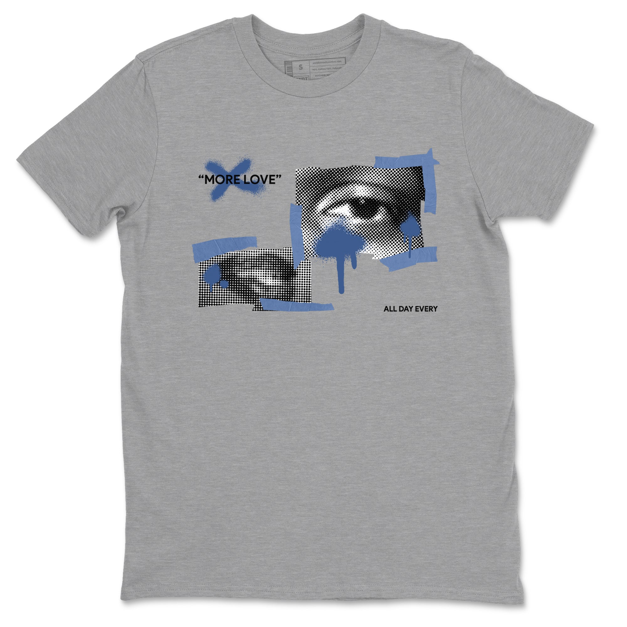 11s Diffused Blue Shirts To Match Jordans More Love sneaker match tees Air Jordan 11 Diffused Blue Tee Drip Gear Zone unisex cotton Heather Grey 2 crew neck shirts