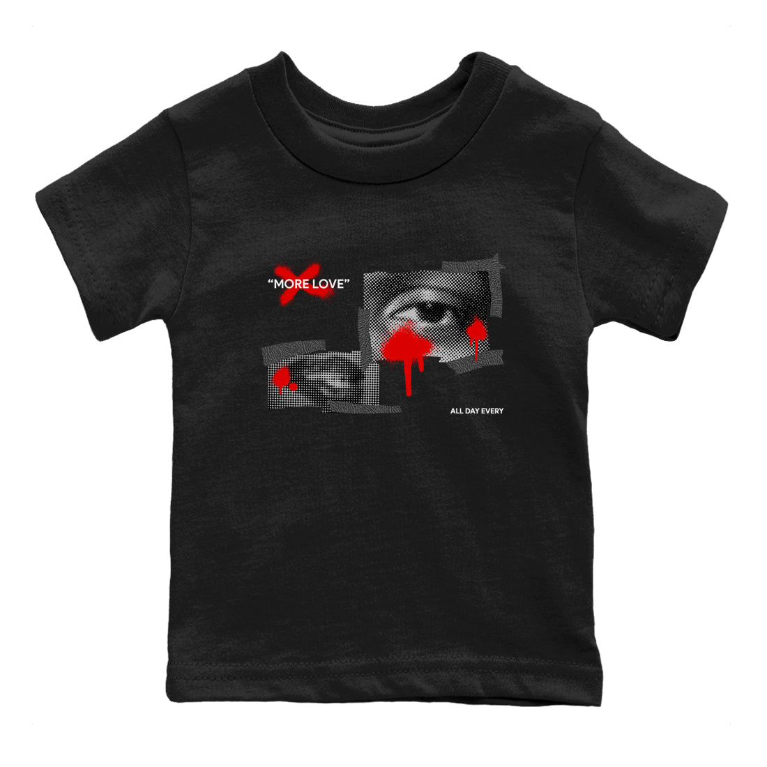 3s Black Cement shirts to match jordans More Love sneaker match tees Air Jordan 3 Black Cement match shoes to clothes Drip Gear Zone Youth Baby Black 2 tee