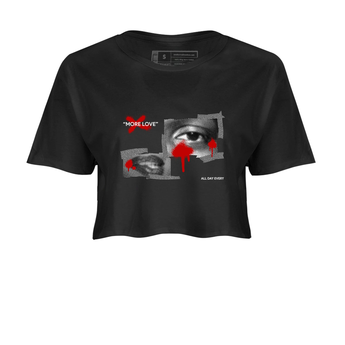 3s Cement Grey shirts to match jordans More Love sneaker match tees Air Jordan 3 Cement Grey Drip Gear Zone unisex cotton Black 2 Crop Shirts